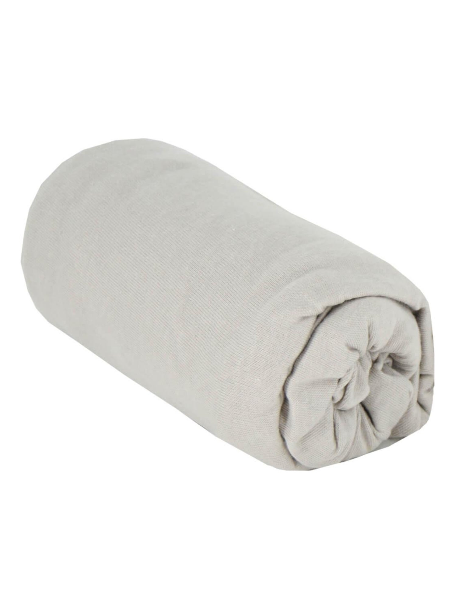 Drap housse bébé uni en coton doux - Gris