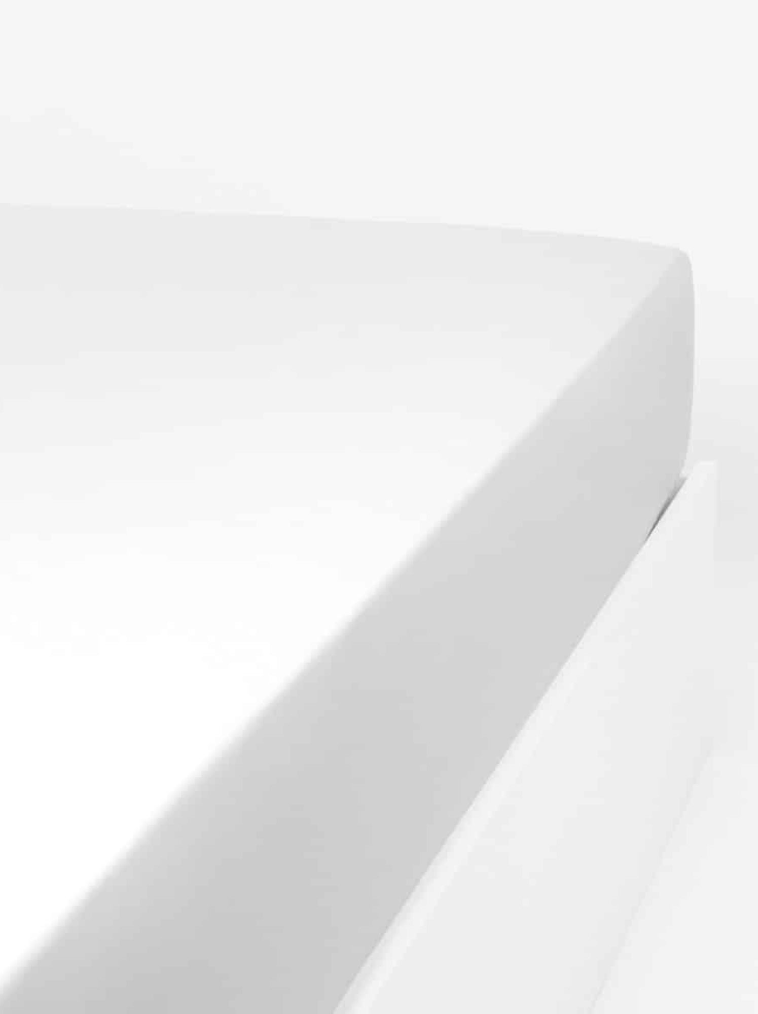 Drap housse coton 120 fils jersey extensible DOUCEUR - Blanc