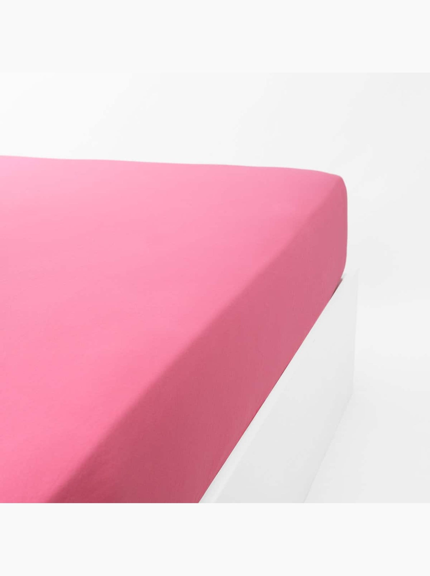 Drap housse coton 120 fils jersey extensible DOUCEUR - Rose