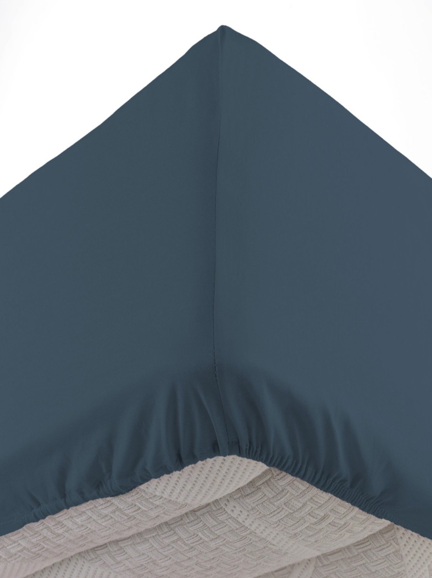 Drap housse coton lina douceur d'intérieur - Bleu nuit