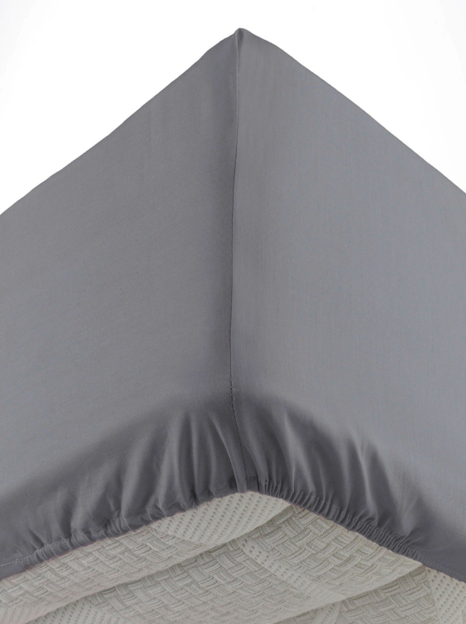 Drap housse coton lina douceur d'intérieur - gris anthracite