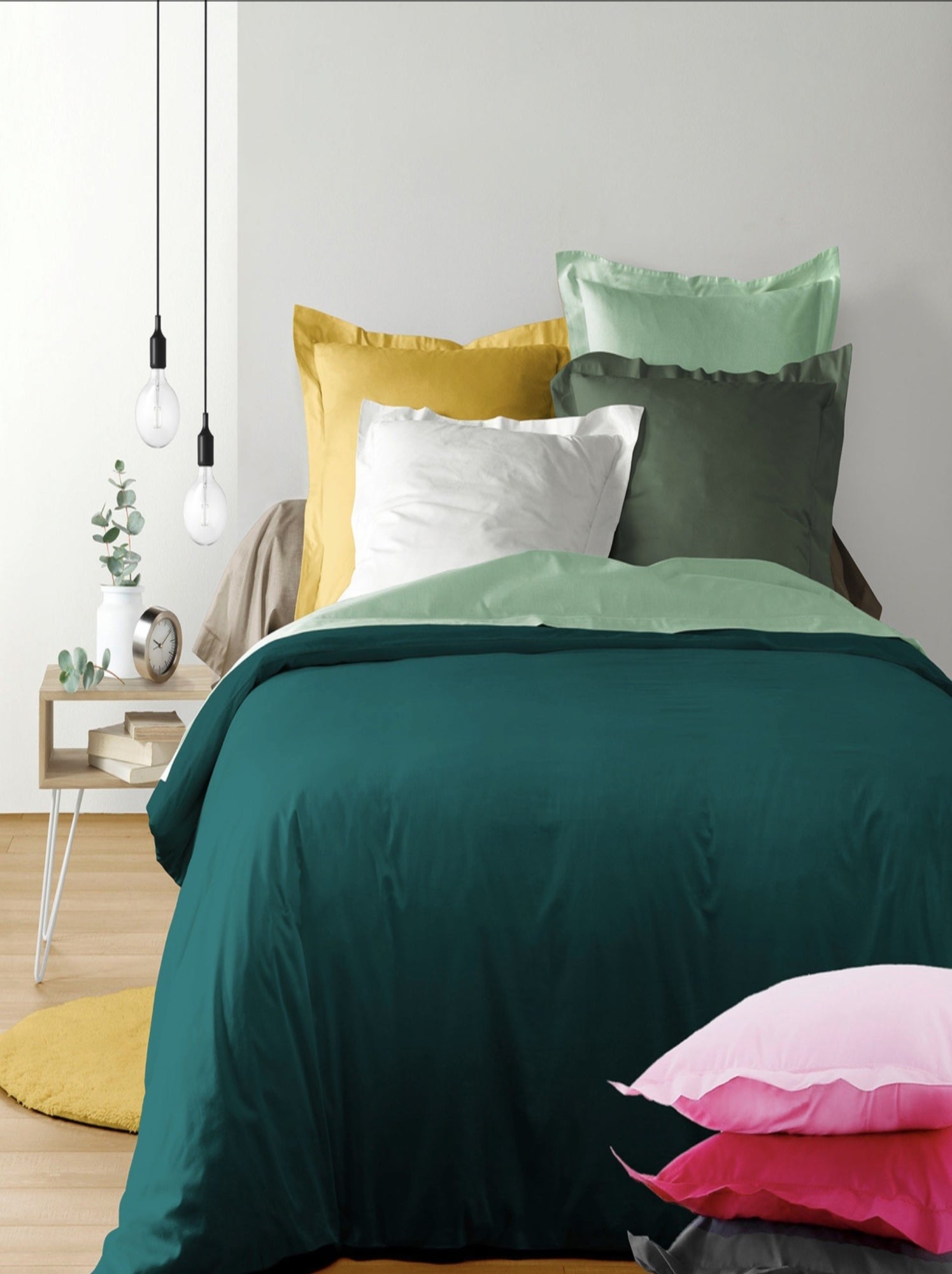 Drap housse coton lina douceur d'intérieur - Noir