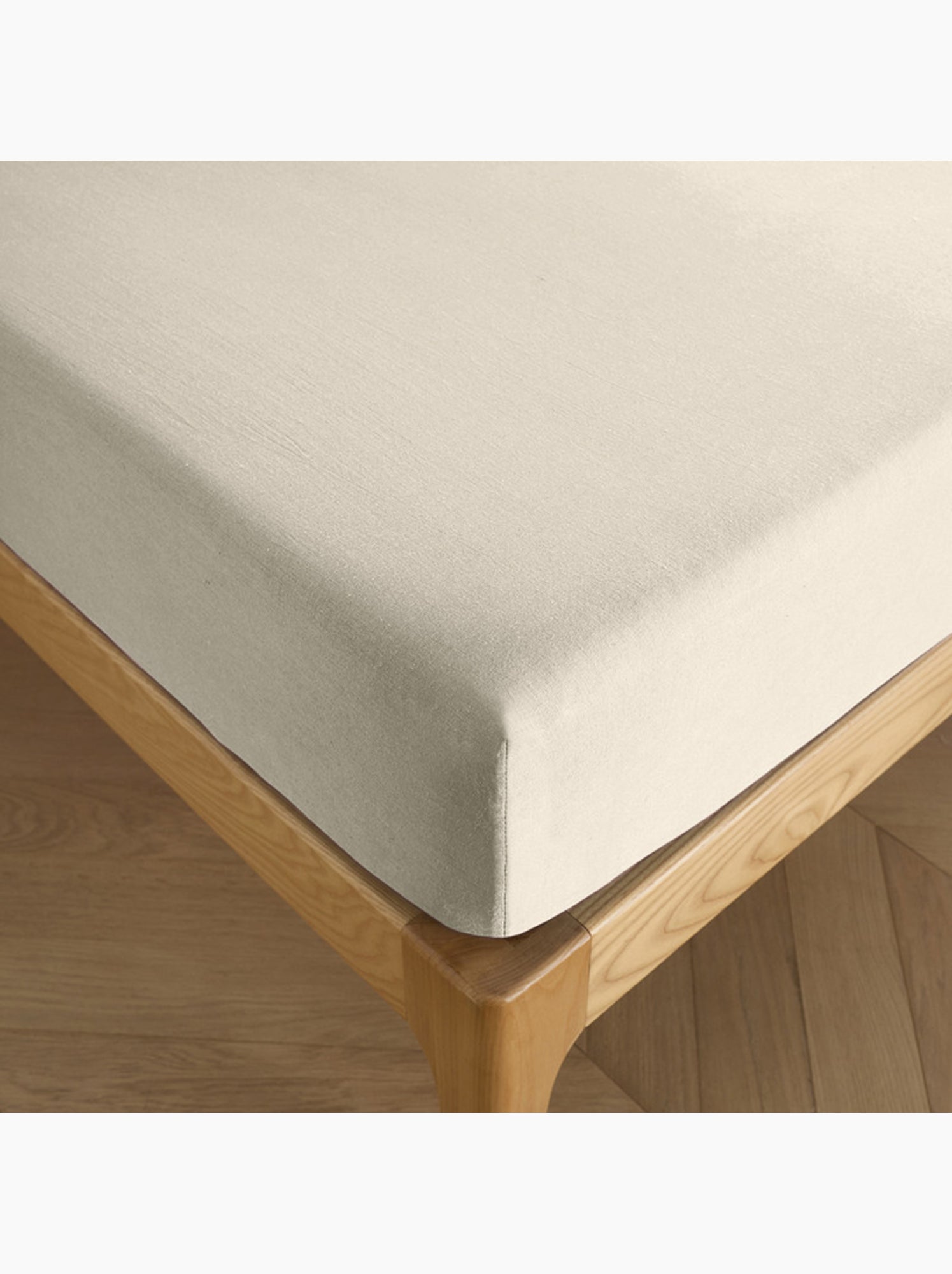 Drap housse - Coton Pur - 100 % Coton 57 Fils/cm² - Beige sable