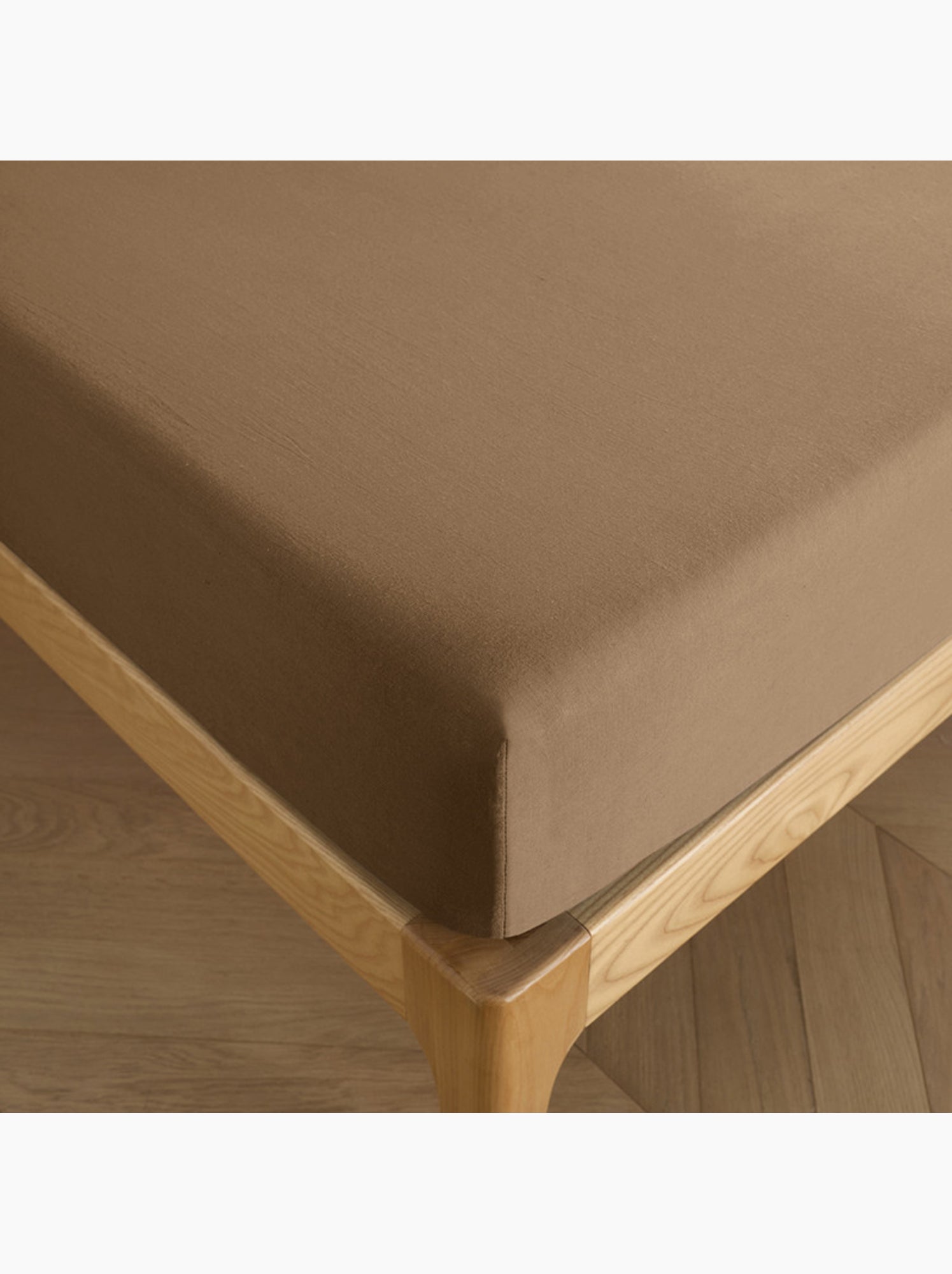 Drap housse - Coton Pur - 100 % Coton 57 Fils/cm² - Gris taupe