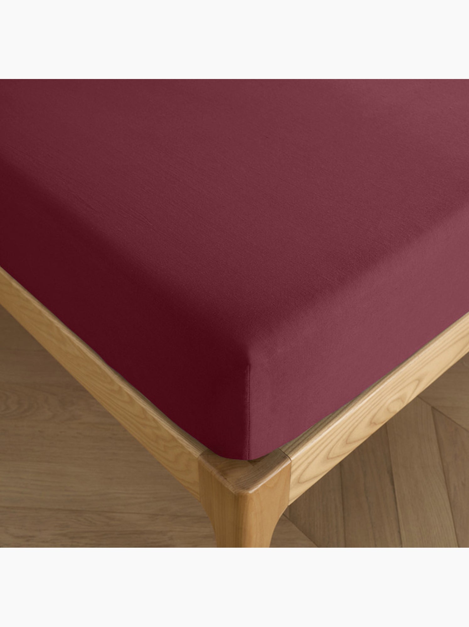 Drap housse - Coton Pur - 100 % Coton 57 Fils/cm² - Rouge grenat