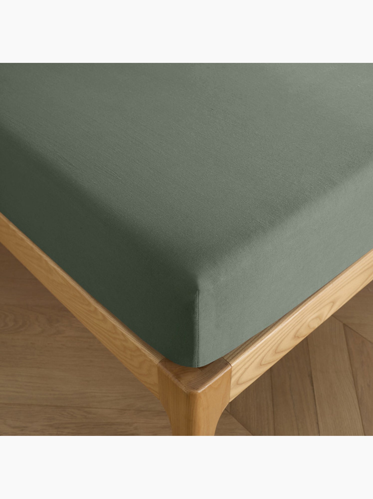 Drap housse - Coton Pur - 100 % Coton 57 Fils/cm² - Vert chèvrefeuille