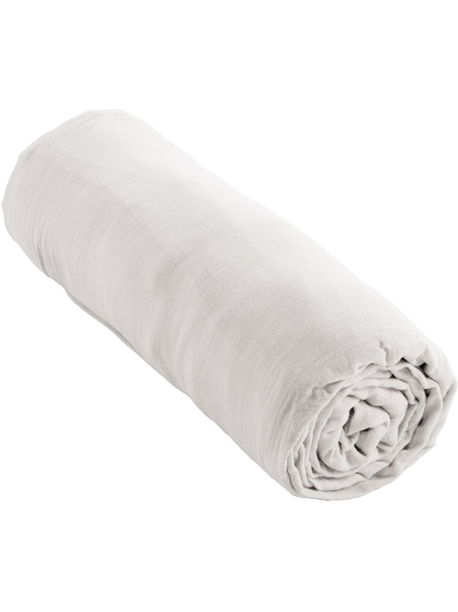 Drap-housse – double gaze de coton 125 g/m² – bonnet 30 cm - gaïa - Blanc
