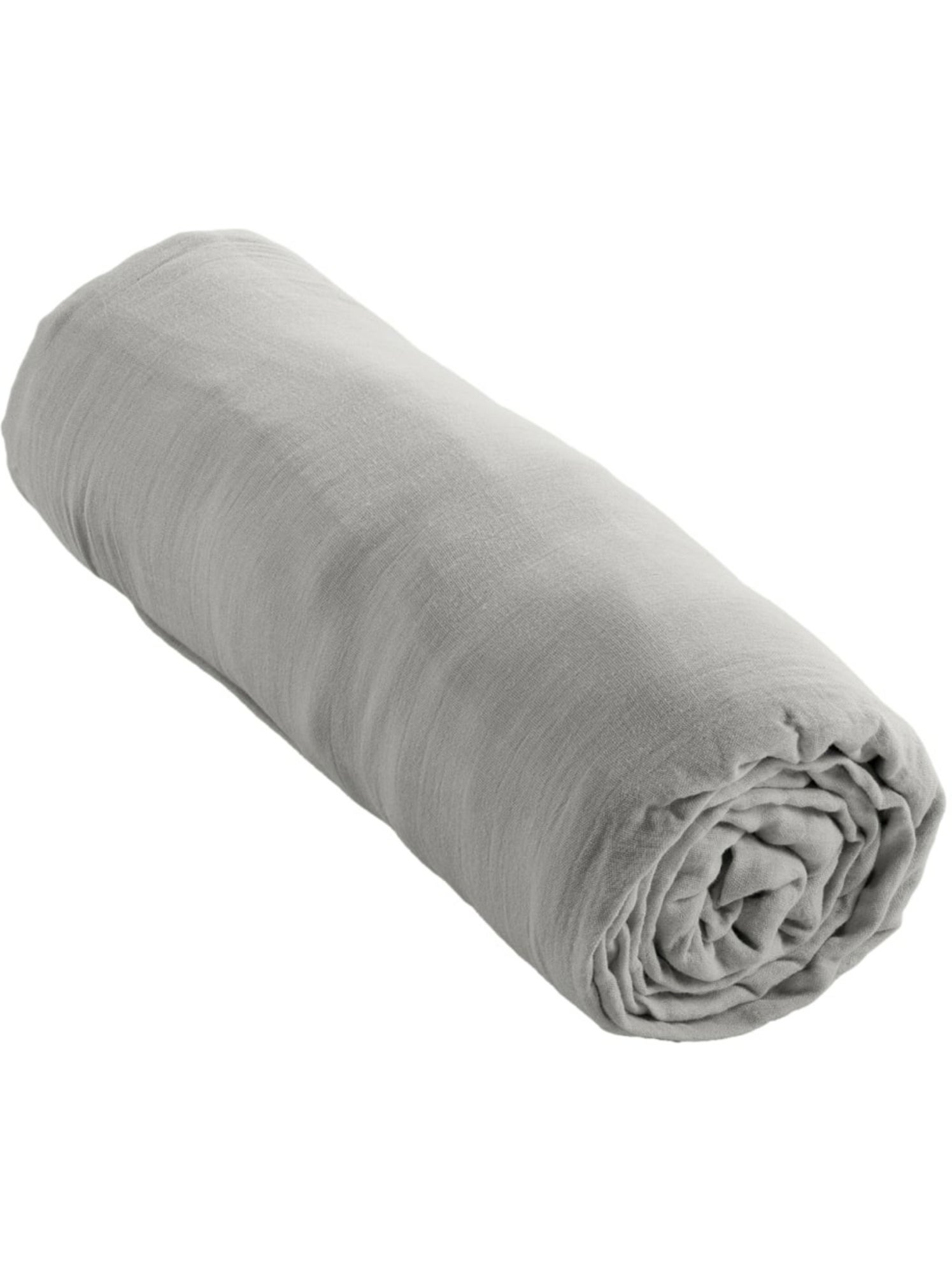 Drap-housse – double gaze de coton 125 g/m² – bonnet 30 cm - gaïa - Gris