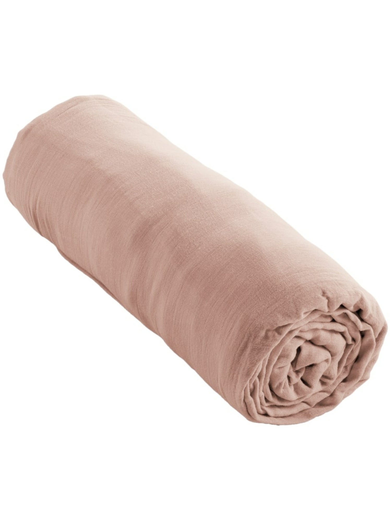 Drap-housse – double gaze de coton 125 g/m² – bonnet 30 cm - gaïa - Rose