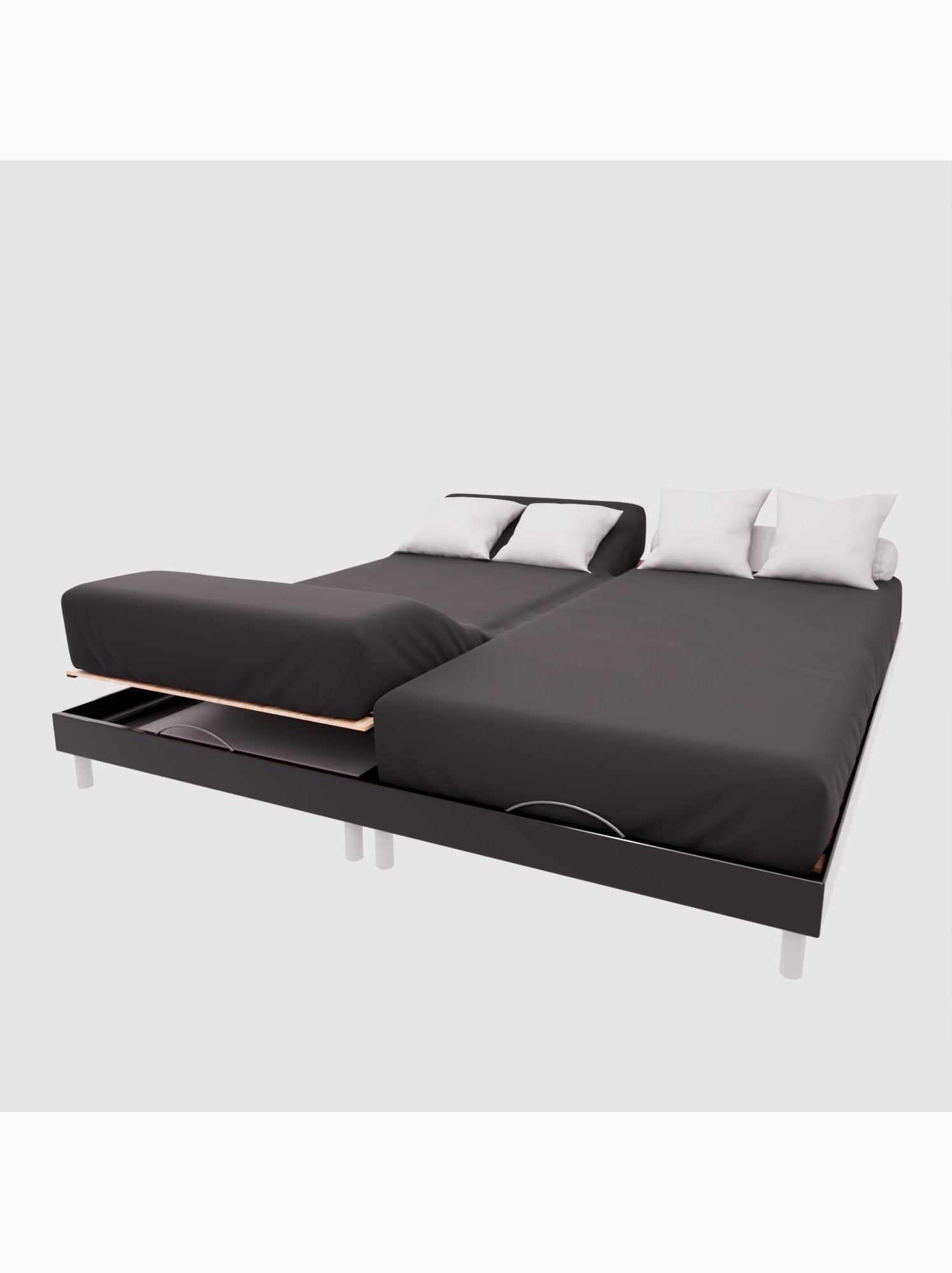 Drap housse en coton 57 fils uni, par soleil d'ocre - Noir