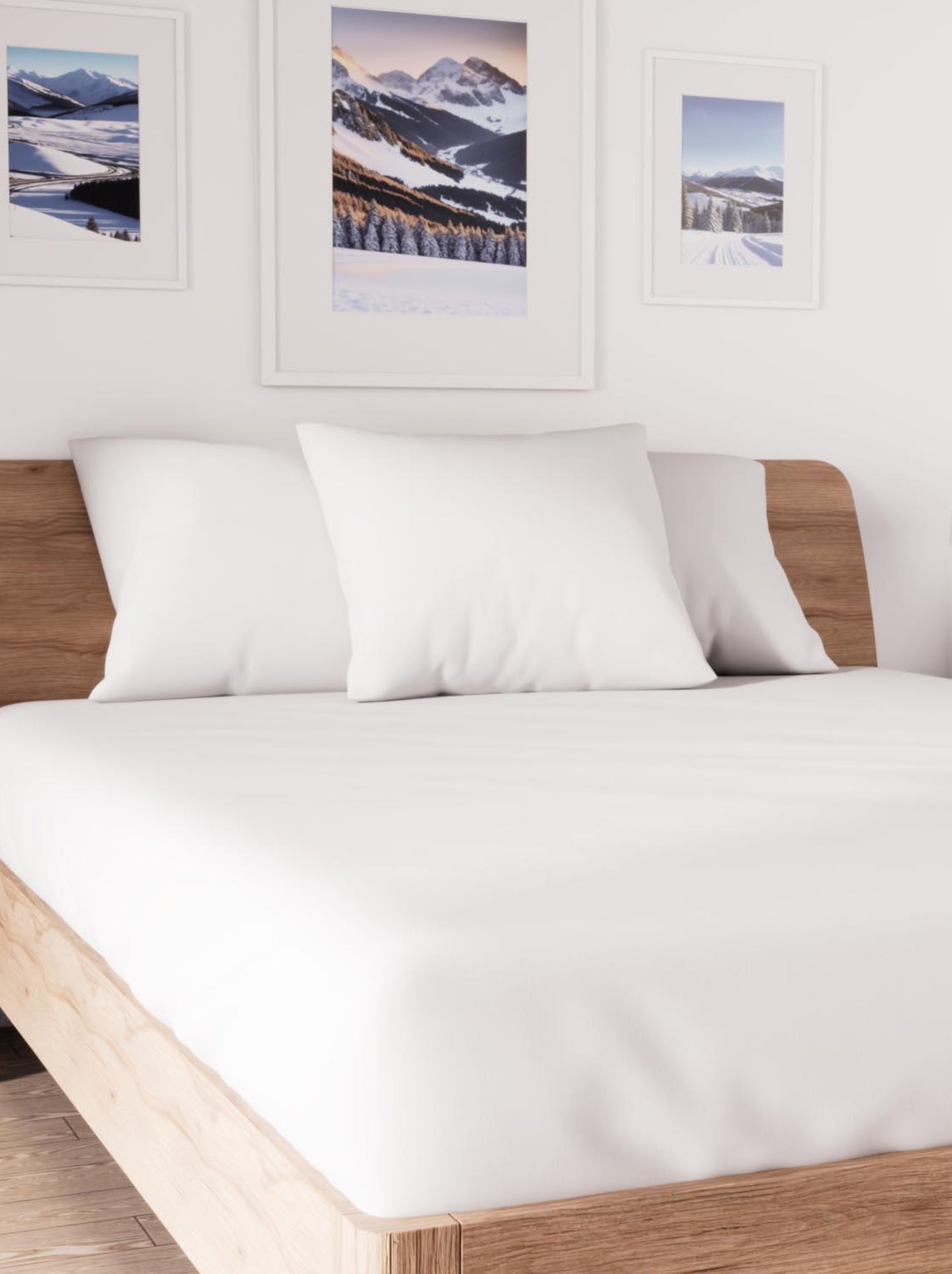 Drap housse en coton jersey, par soleil d'ocre - Blanc