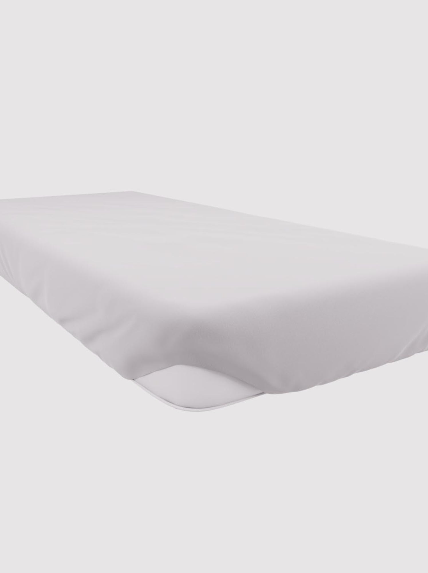 Drap housse en coton jersey, par soleil d'ocre - Blanc