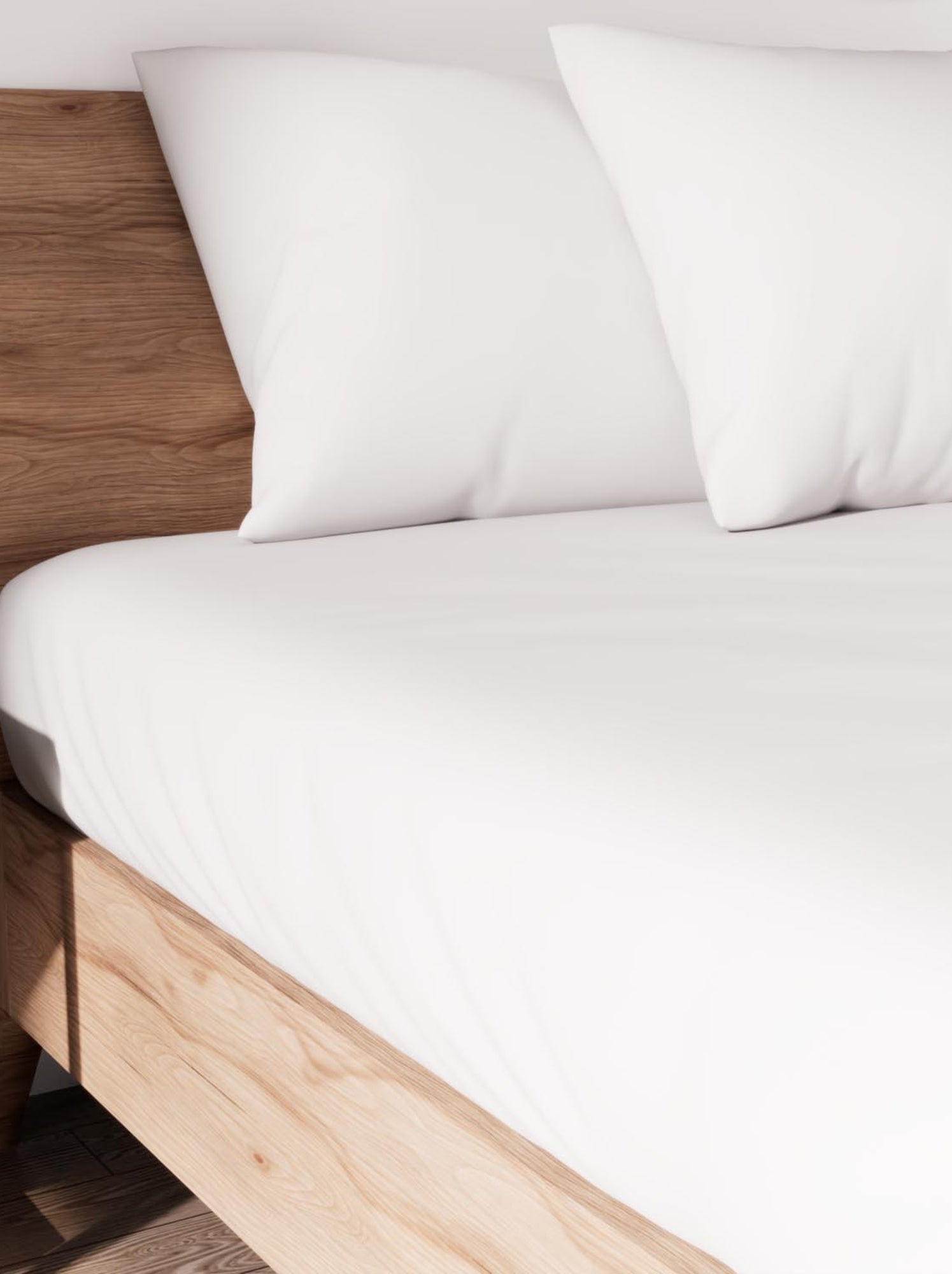 Drap housse en coton jersey, par soleil d'ocre - Blanc