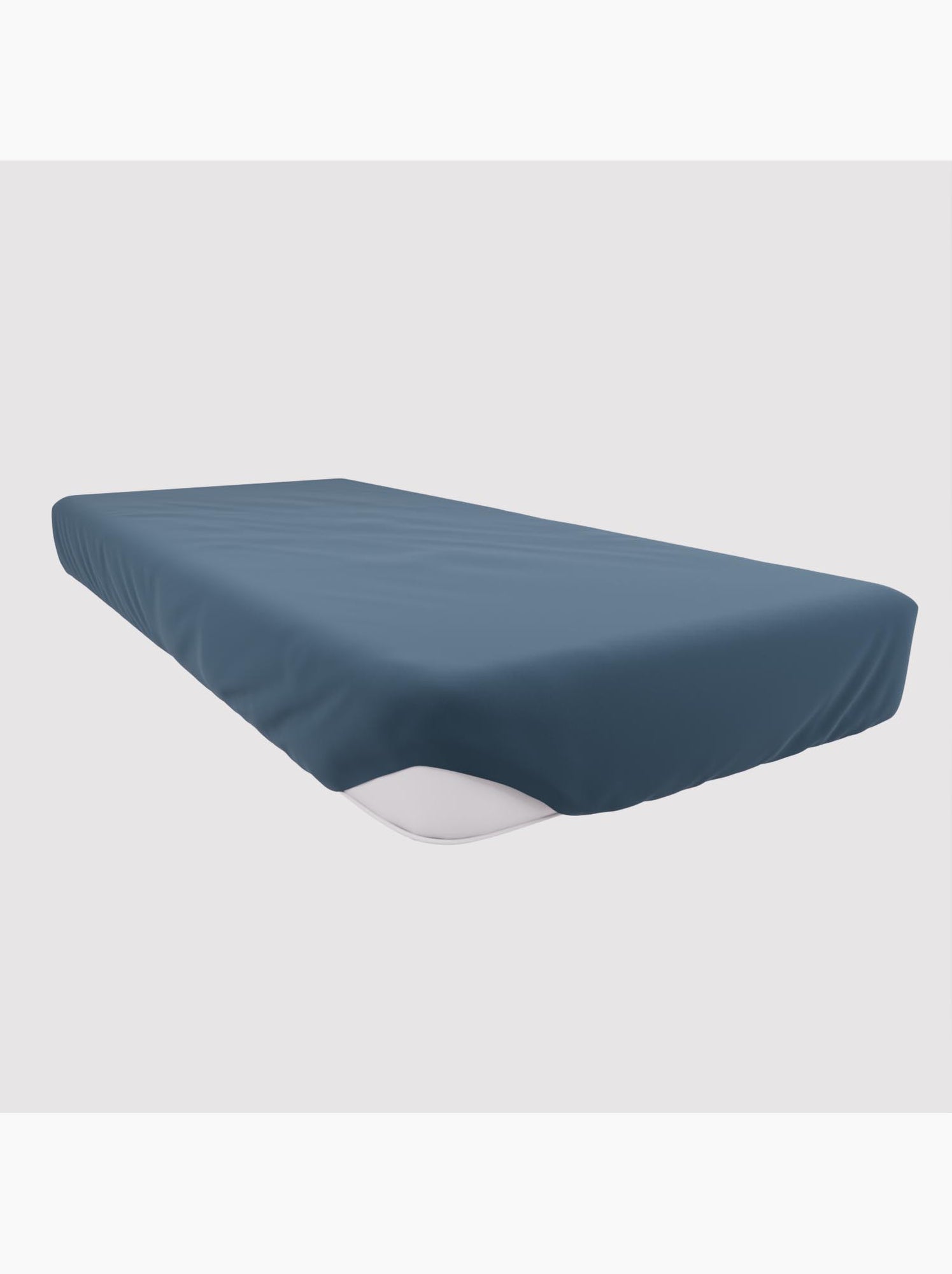 Drap housse en coton jersey, par soleil d'ocre - Bleu