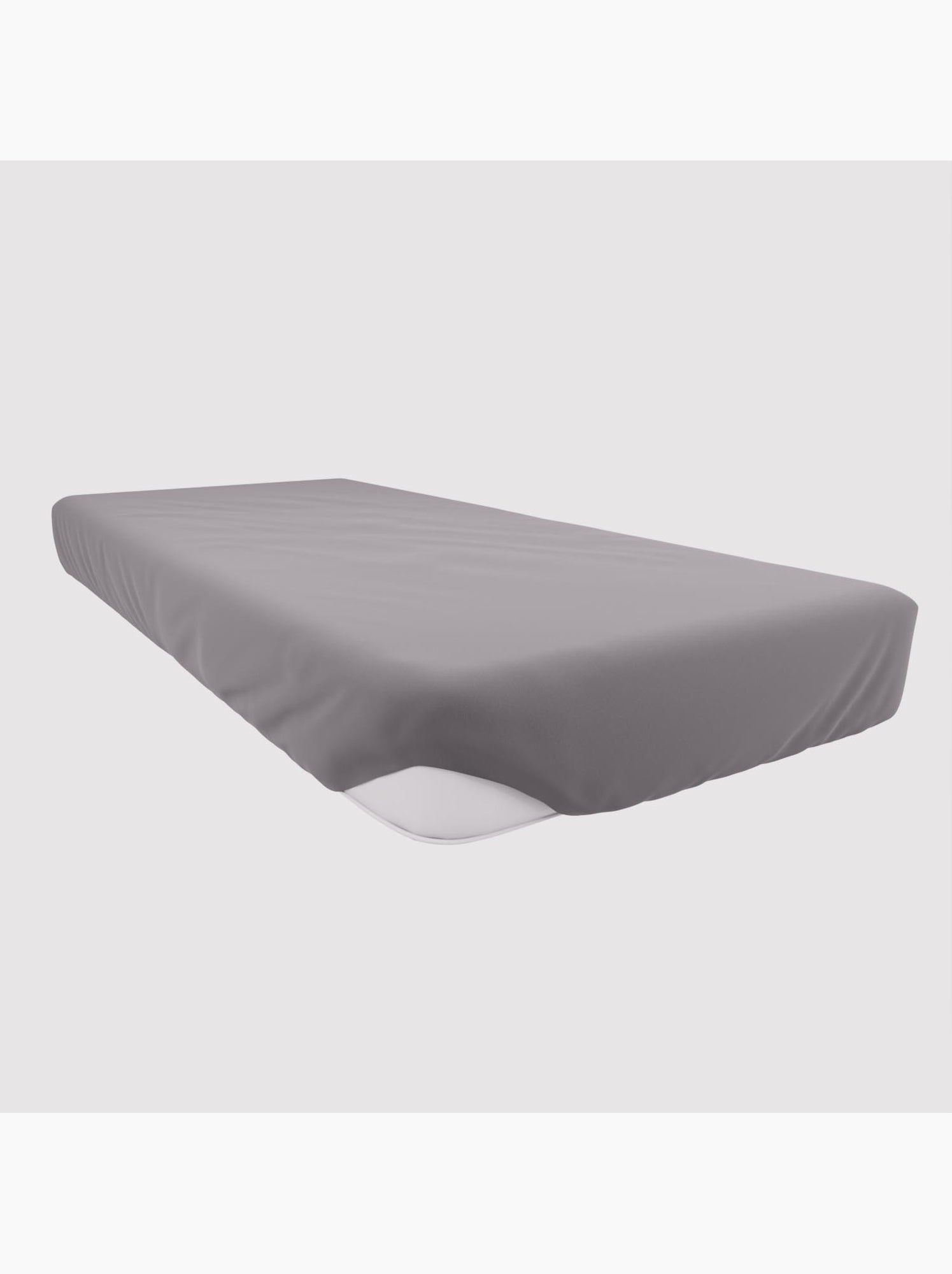 Drap housse en coton jersey, par soleil d'ocre - Gris