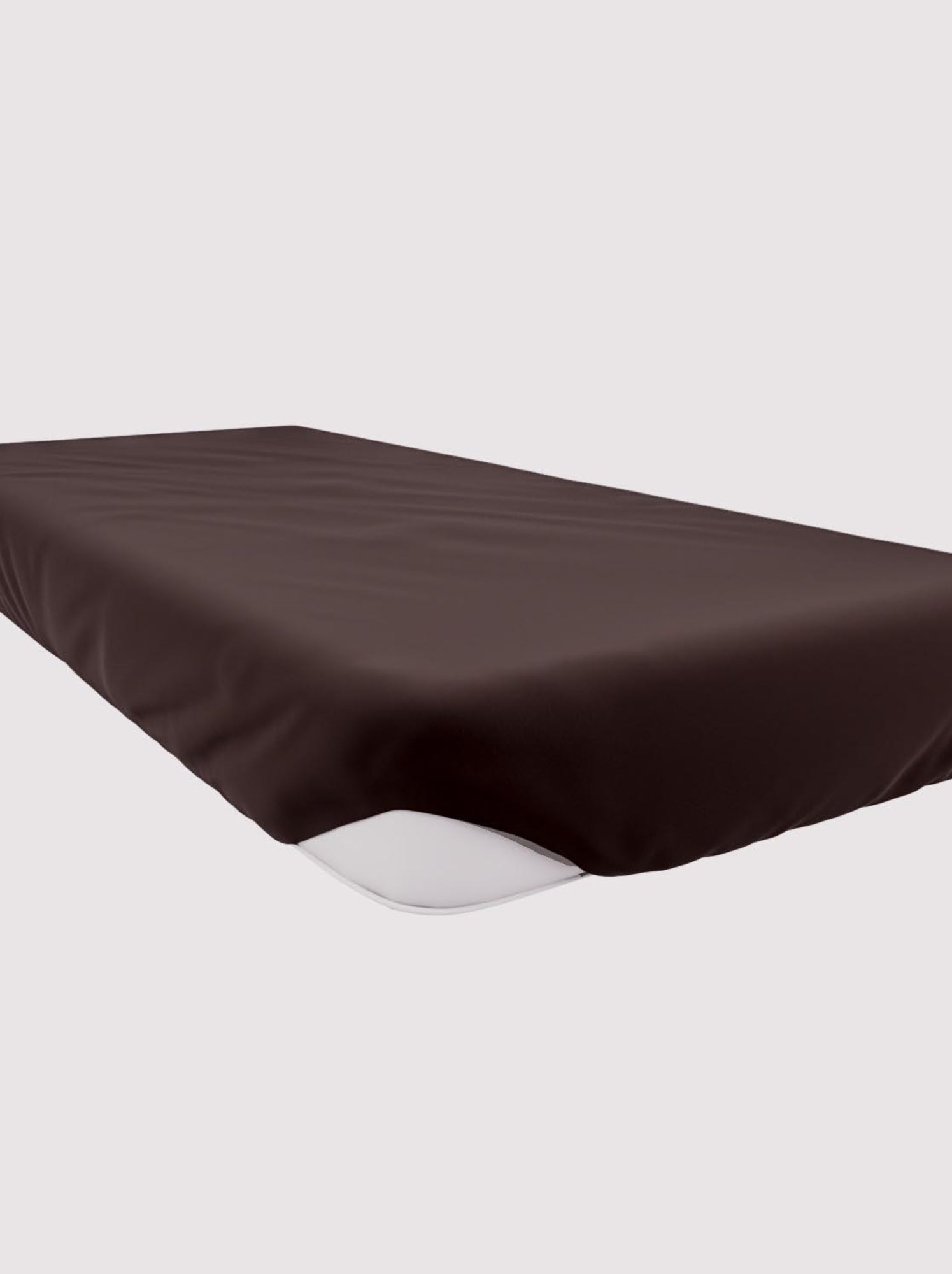 Drap housse en coton jersey, par soleil d'ocre - Marron