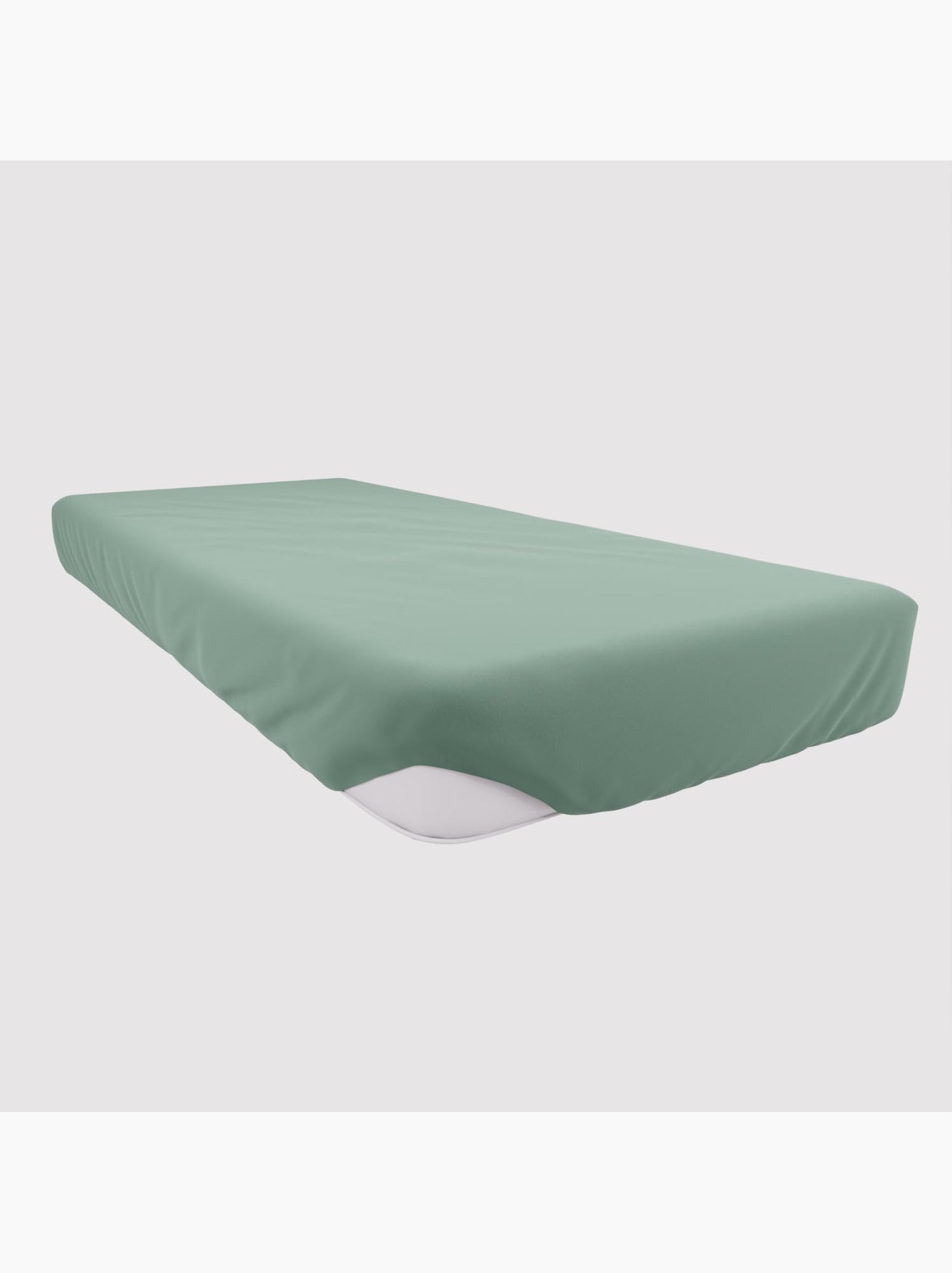 Drap housse en coton jersey, par soleil d'ocre - Vert