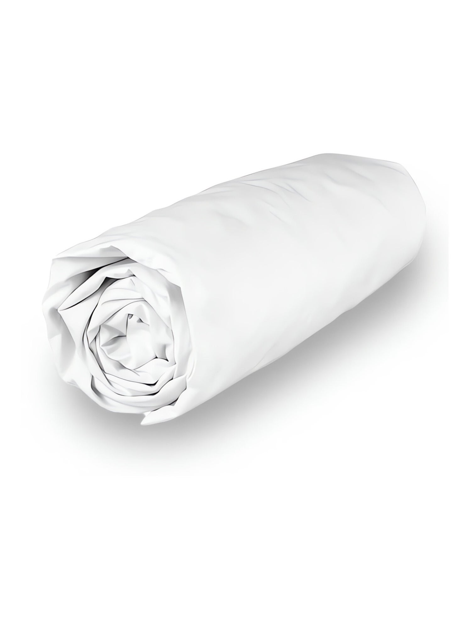 Drap housse en coton percale, par soleil d'ocre - Blanc