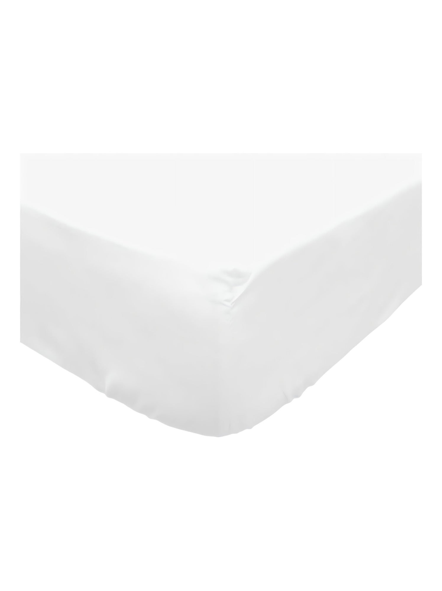 Drap housse en coton percale, par soleil d'ocre - Blanc