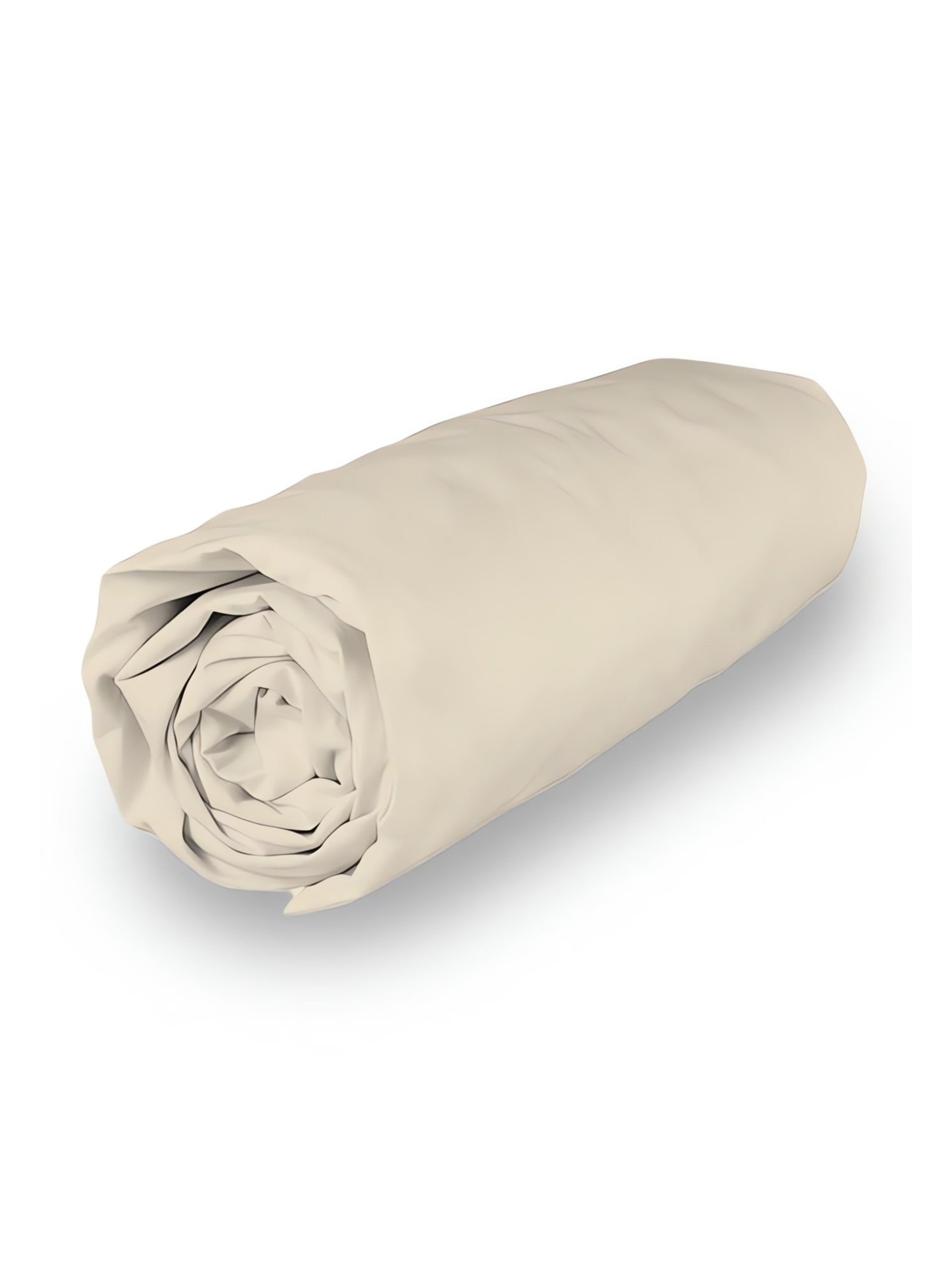 Drap housse en coton percale, par soleil d'ocre - Ecru