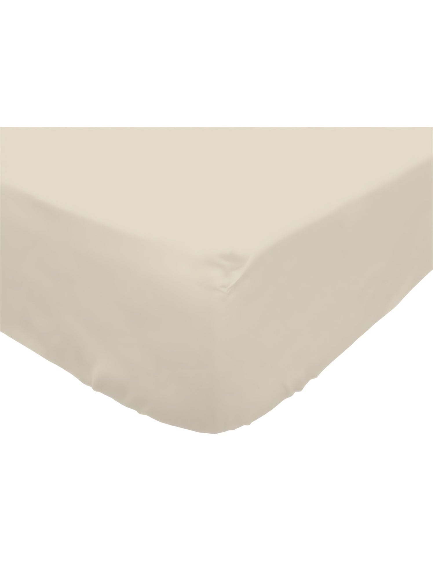 Drap housse en coton percale, par soleil d'ocre - Ecru