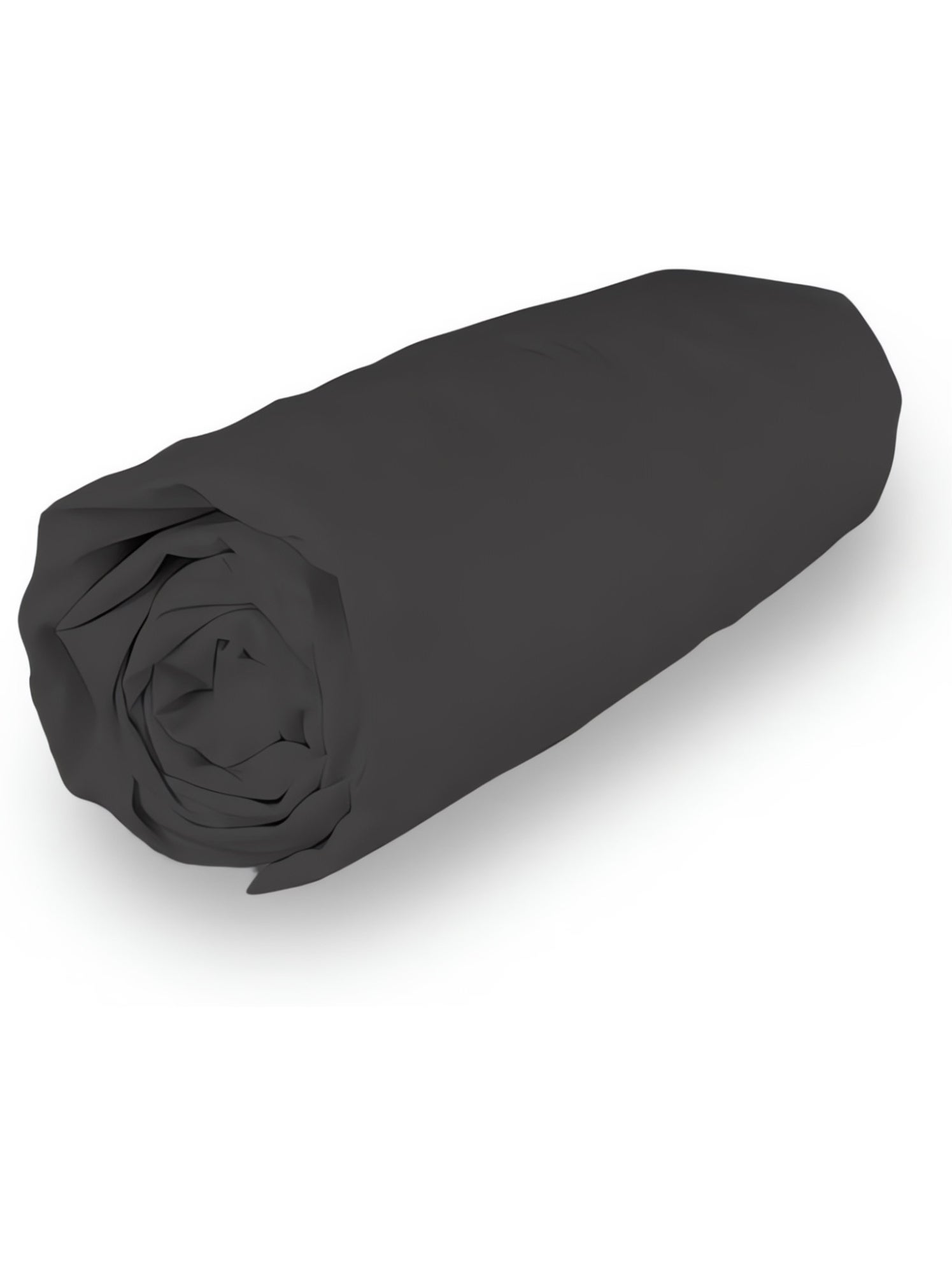 Drap housse en coton percale, par soleil d'ocre - gris anthracite