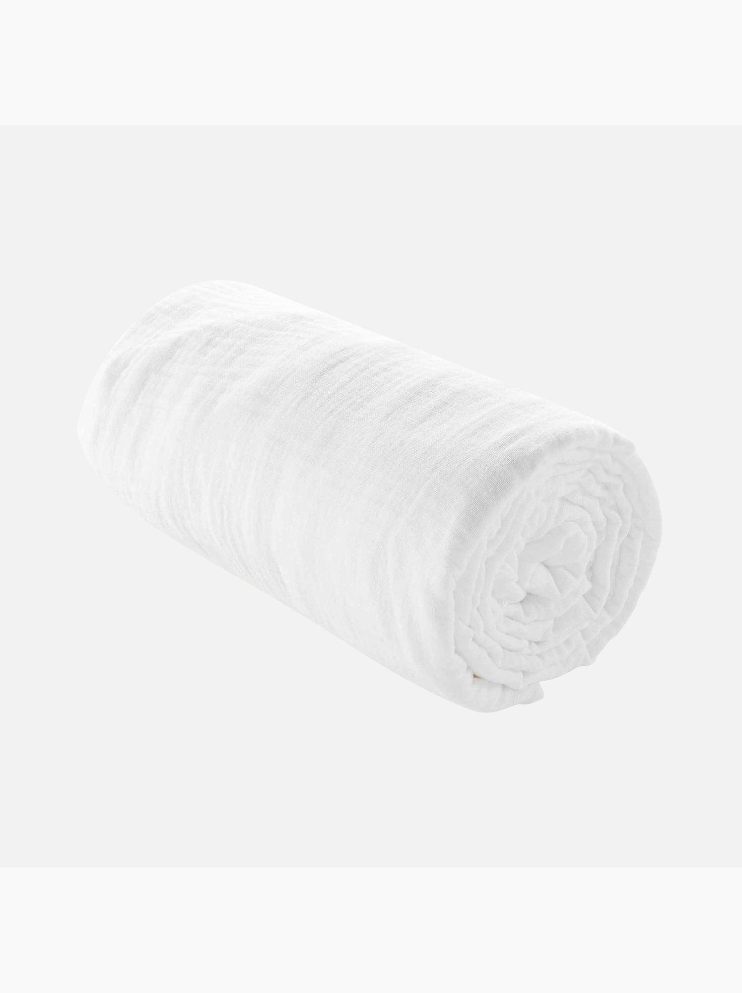 Drap housse en gaze de coton angelia - Blanc