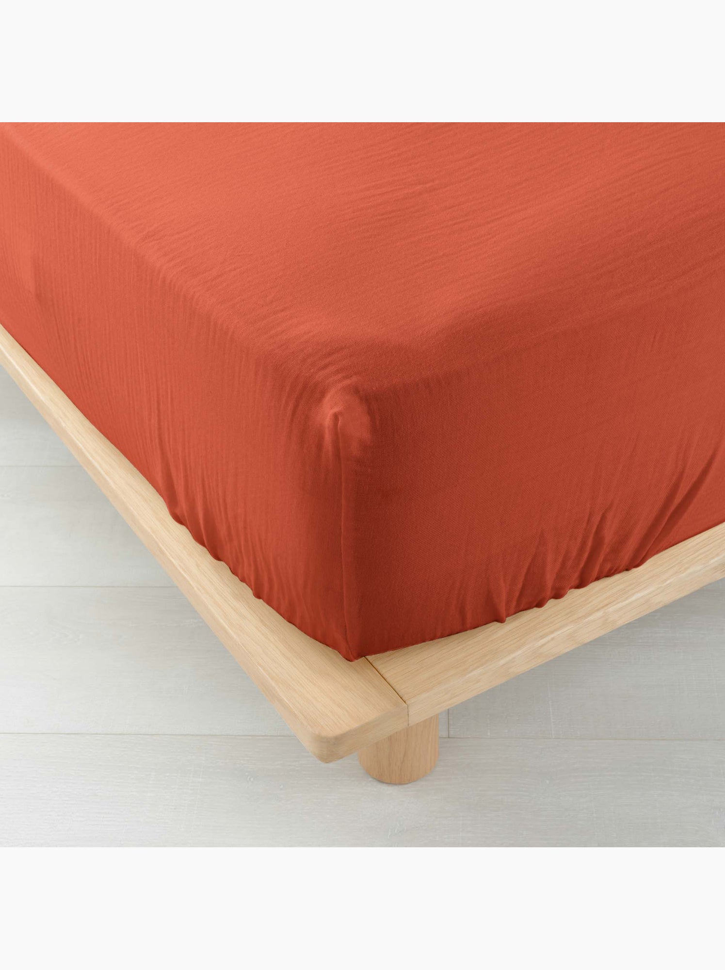 Drap housse en gaze de coton angelia - Orange