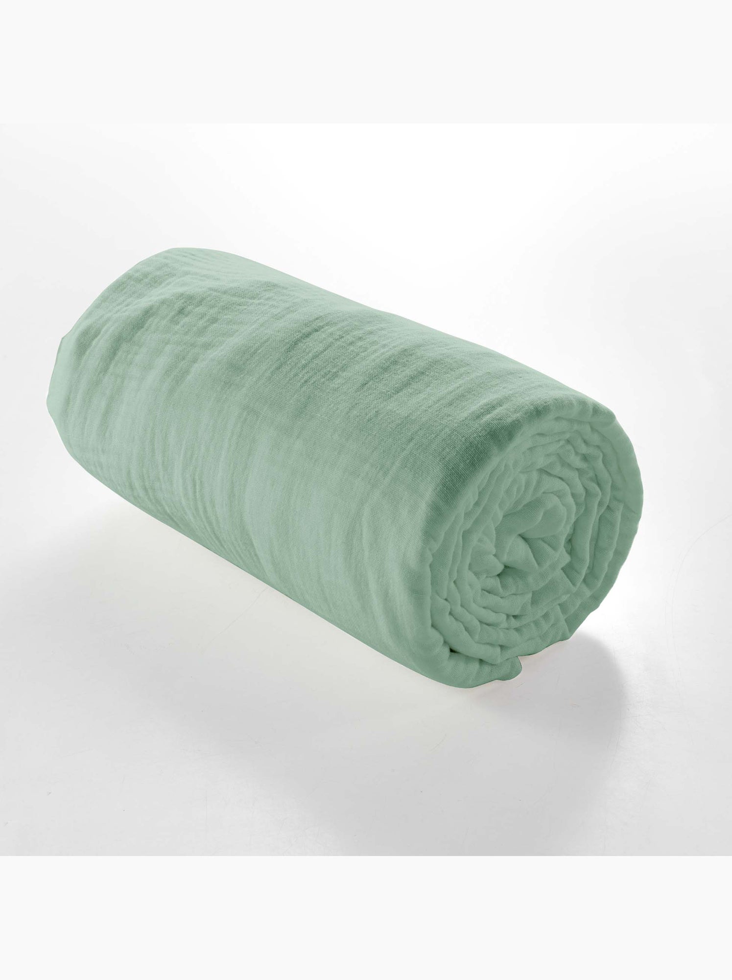 Drap housse en gaze de coton angelia - Vert clair