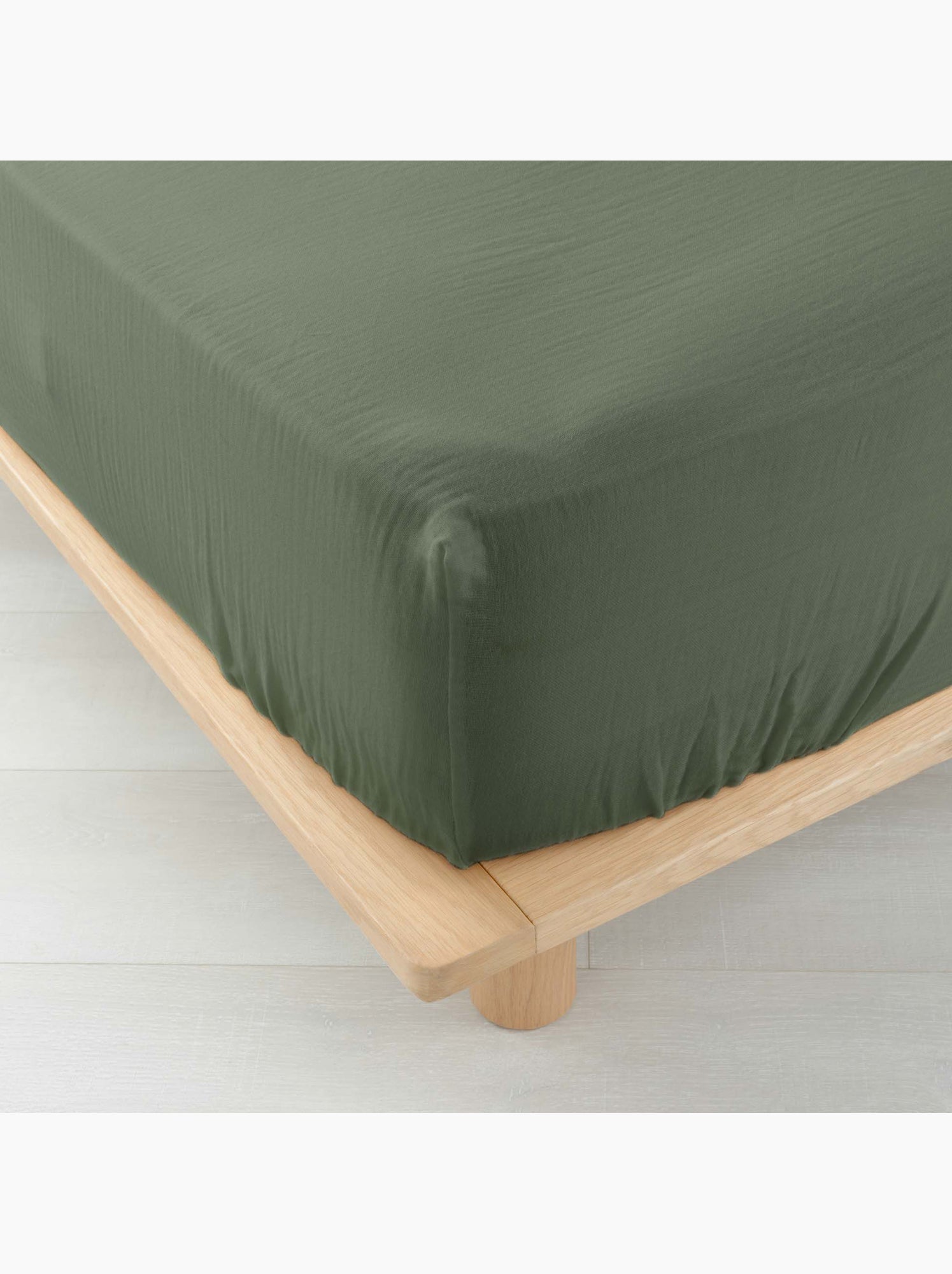 Drap housse en gaze de coton angelia - Vert clair