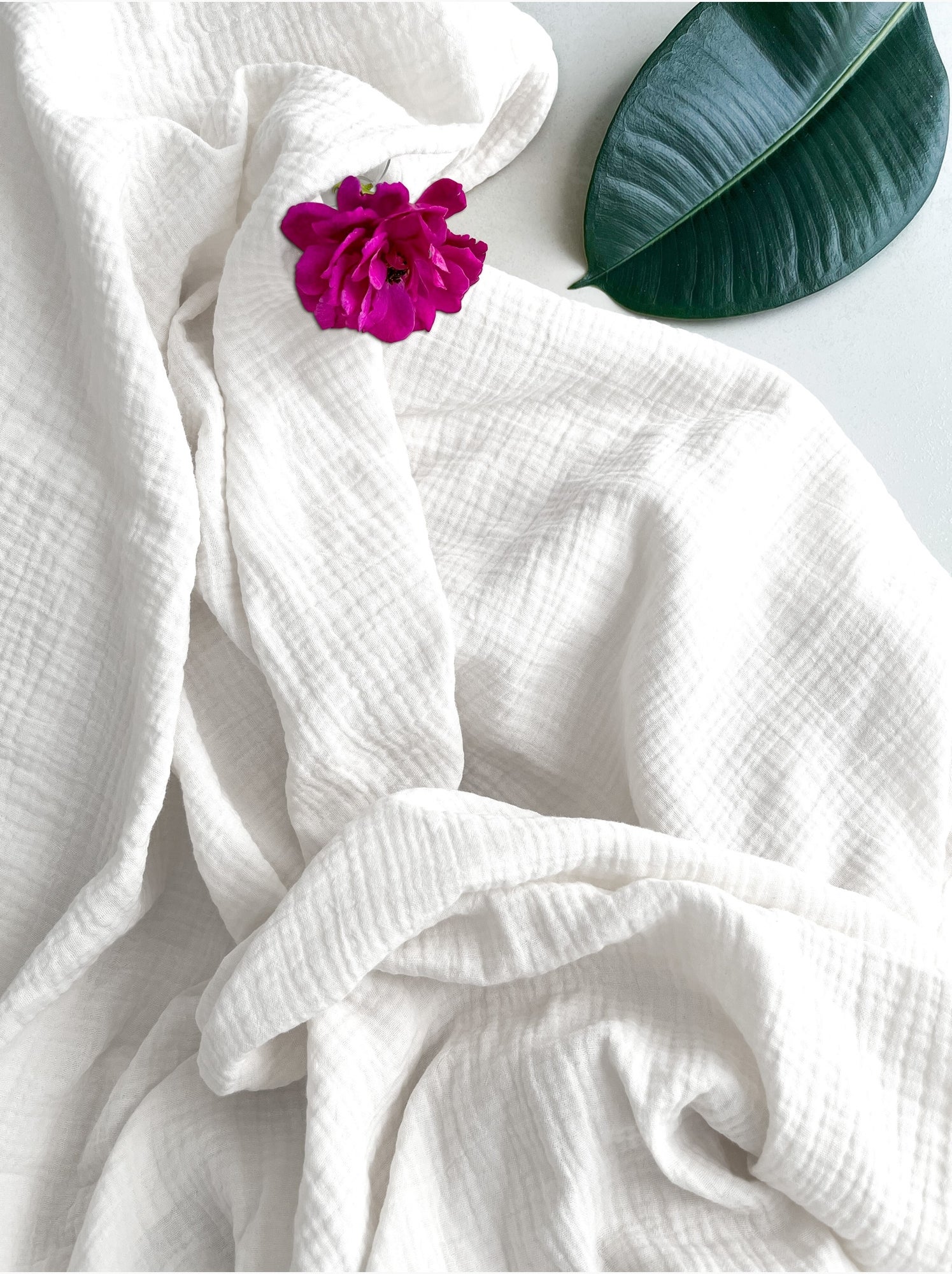 Drap housse en gaze de coton La sultane - Blanc