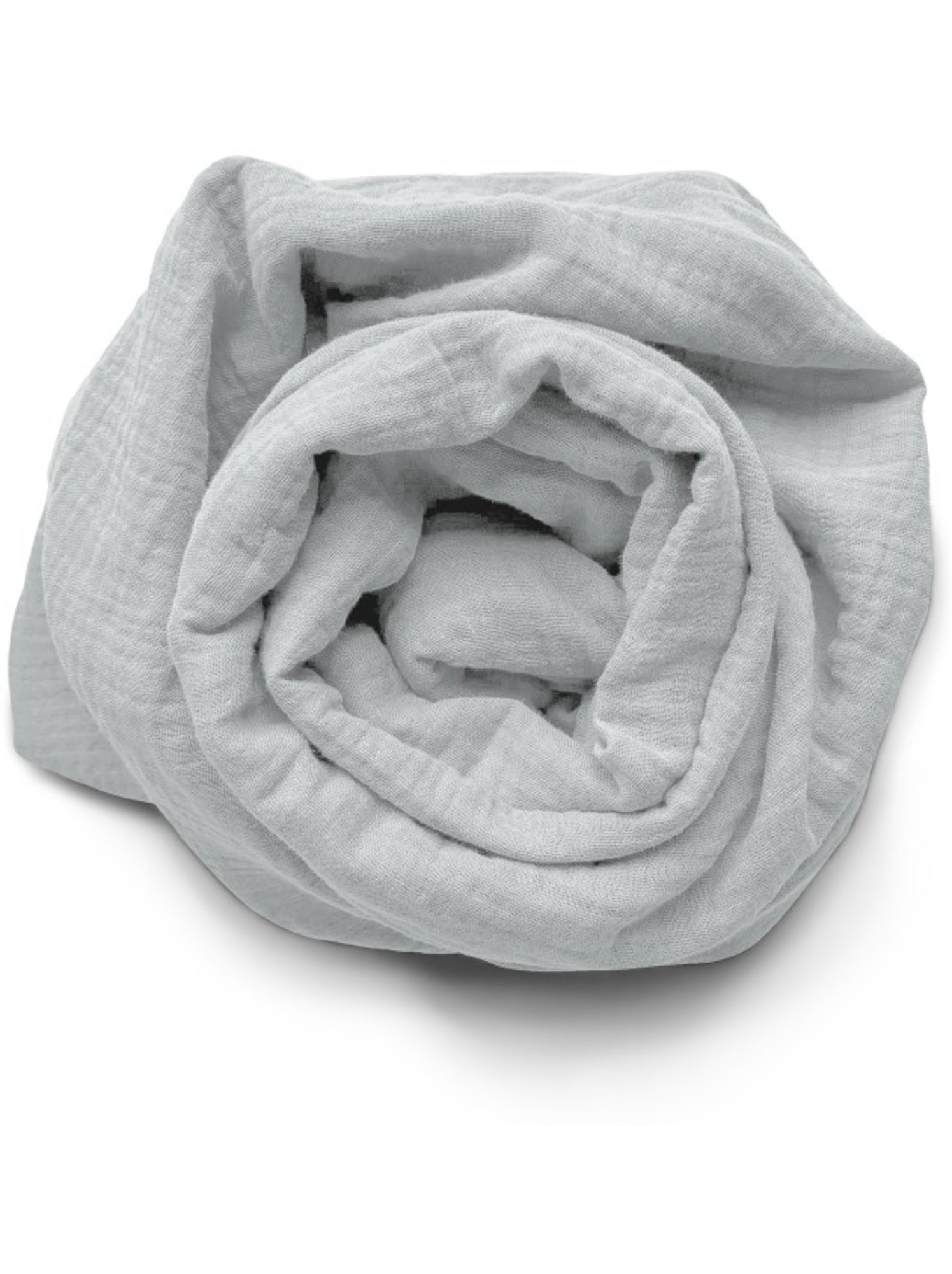 Drap housse en gaze de coton La sultane - Gris Argenté