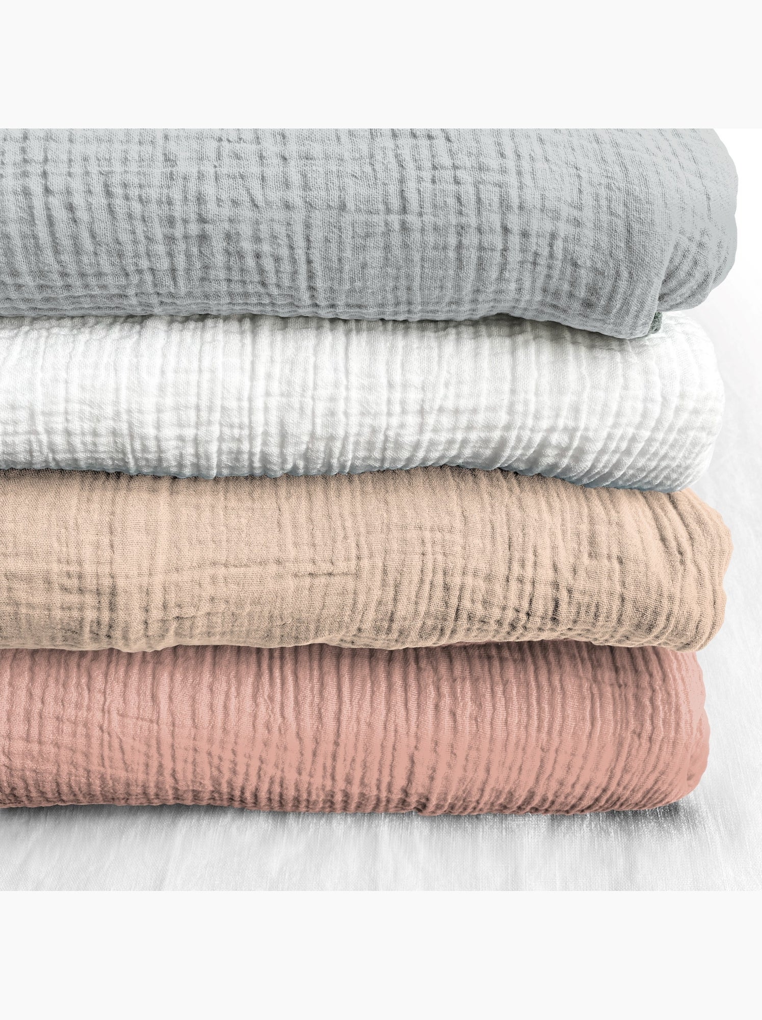 Drap housse en gaze de coton La sultane - Gris Argenté