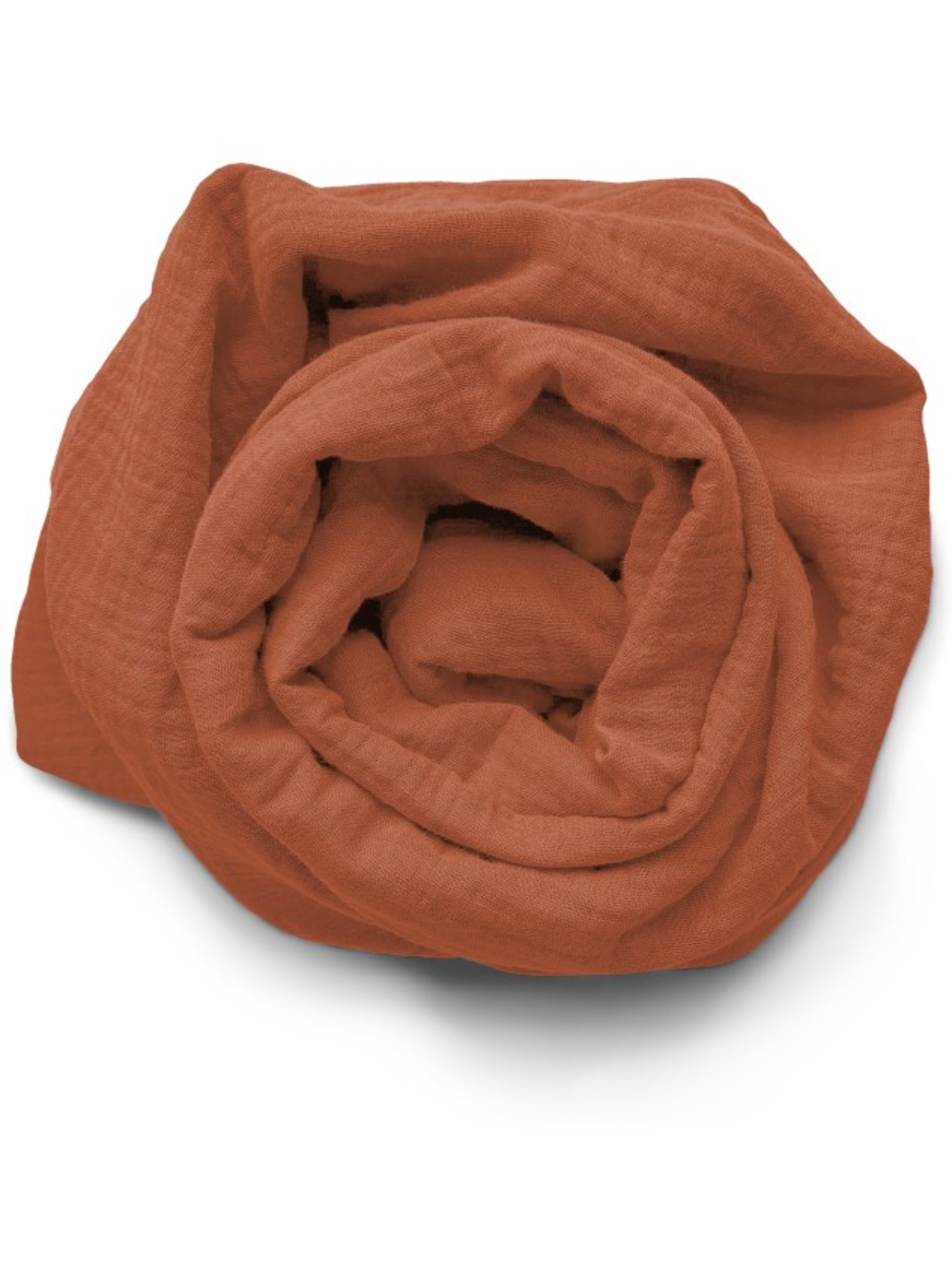 Drap housse en gaze de coton La sultane - Terracotta