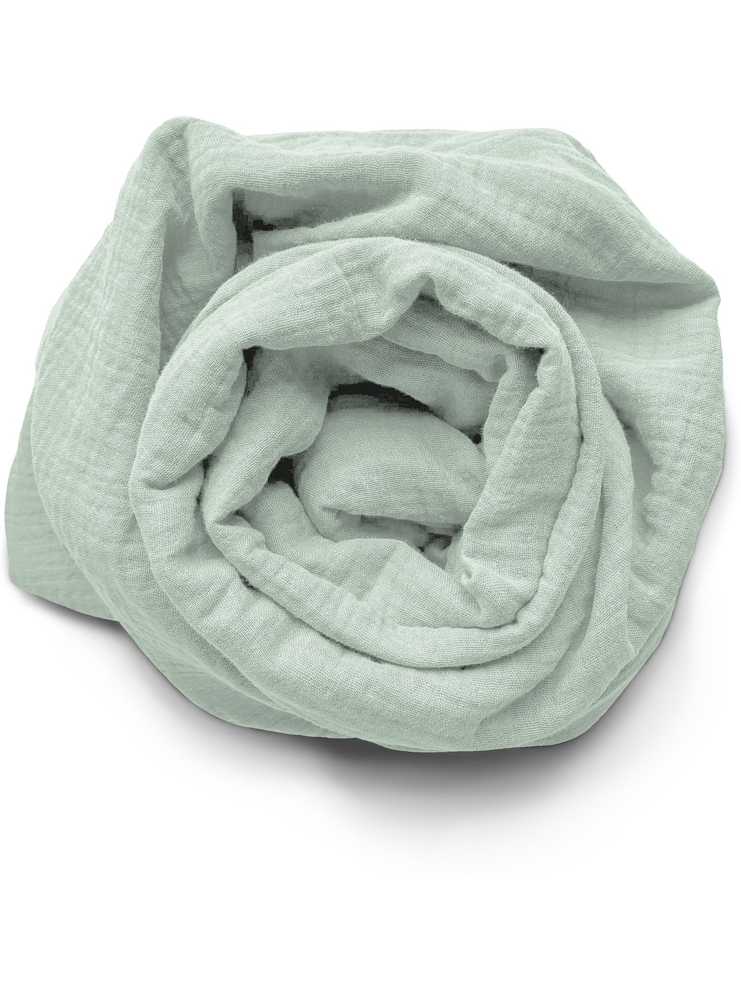 Drap housse en gaze de coton La sultane - Vert d'eau