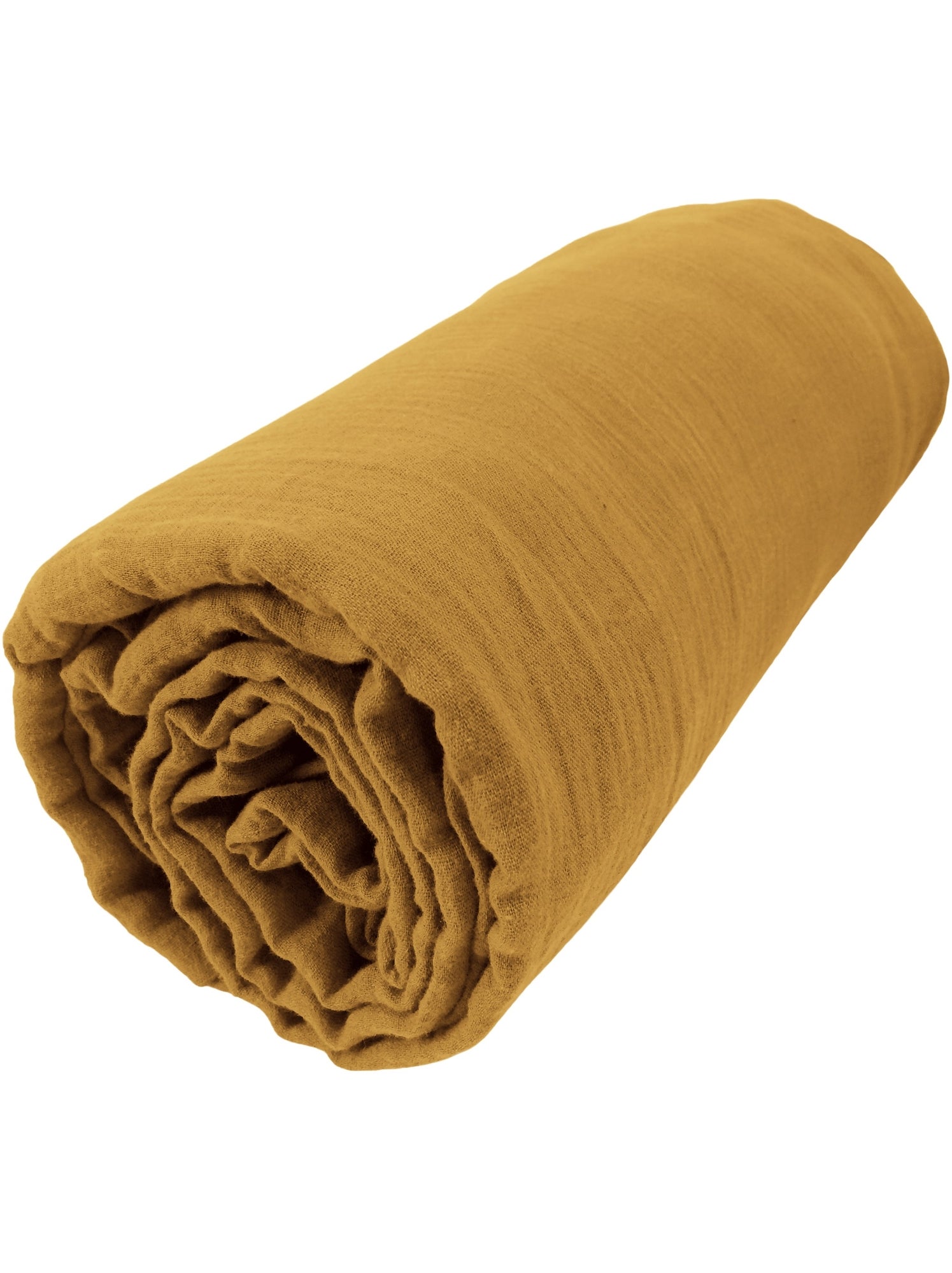 Drap housse gaze de coton 90 x 190 cm Gaia bleu marine - Safran