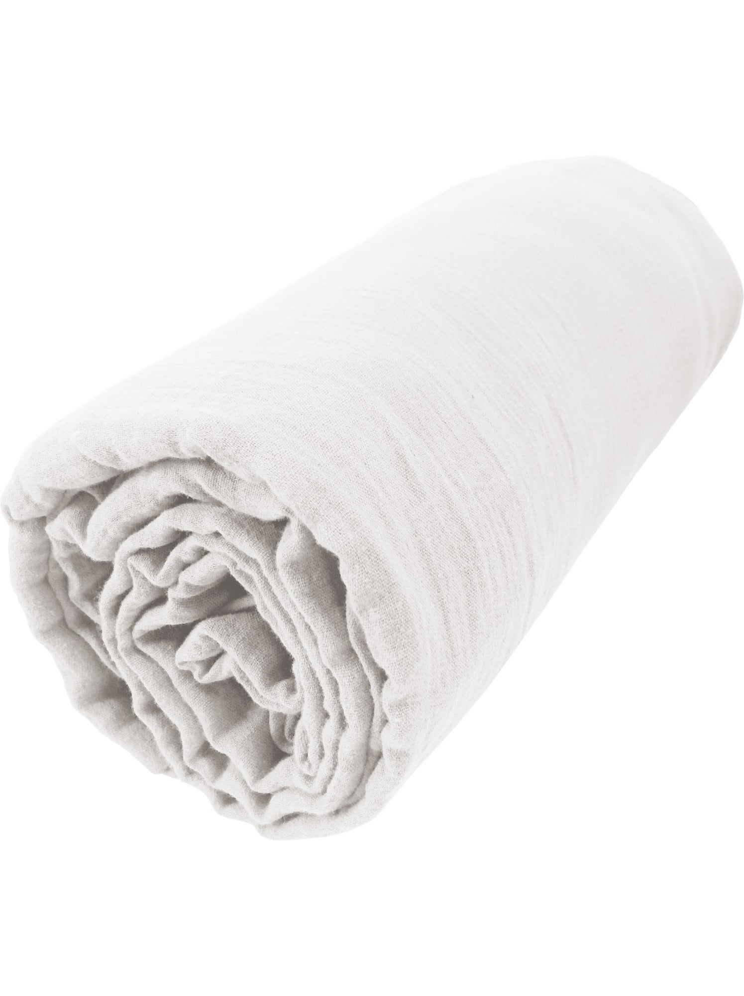 Drap housse gaze de coton 90 x 190 cm Gaia bleu marine - Blanc