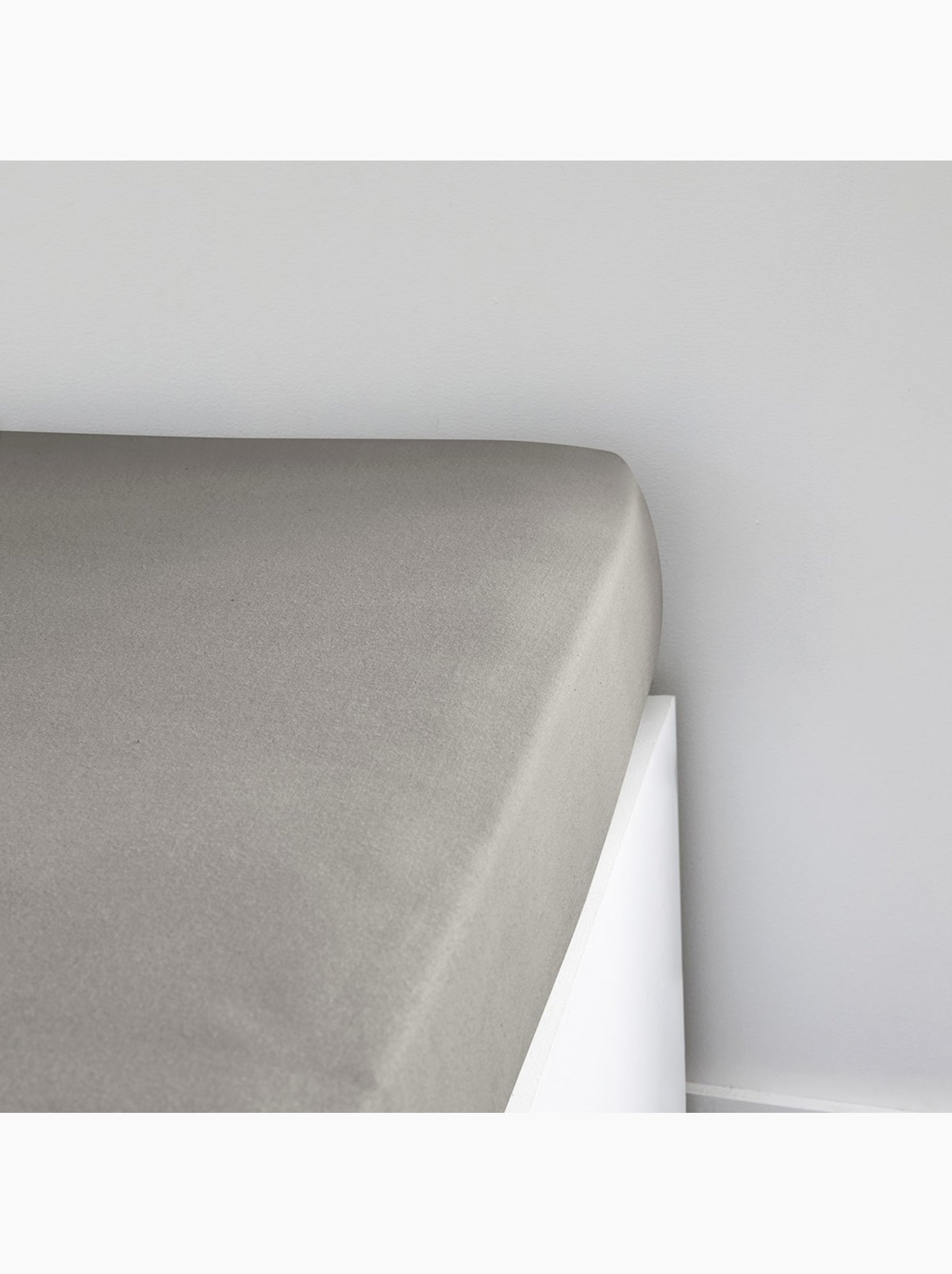 Drap housse Jersey 2 personnes uni ESSENTIAL - Beige