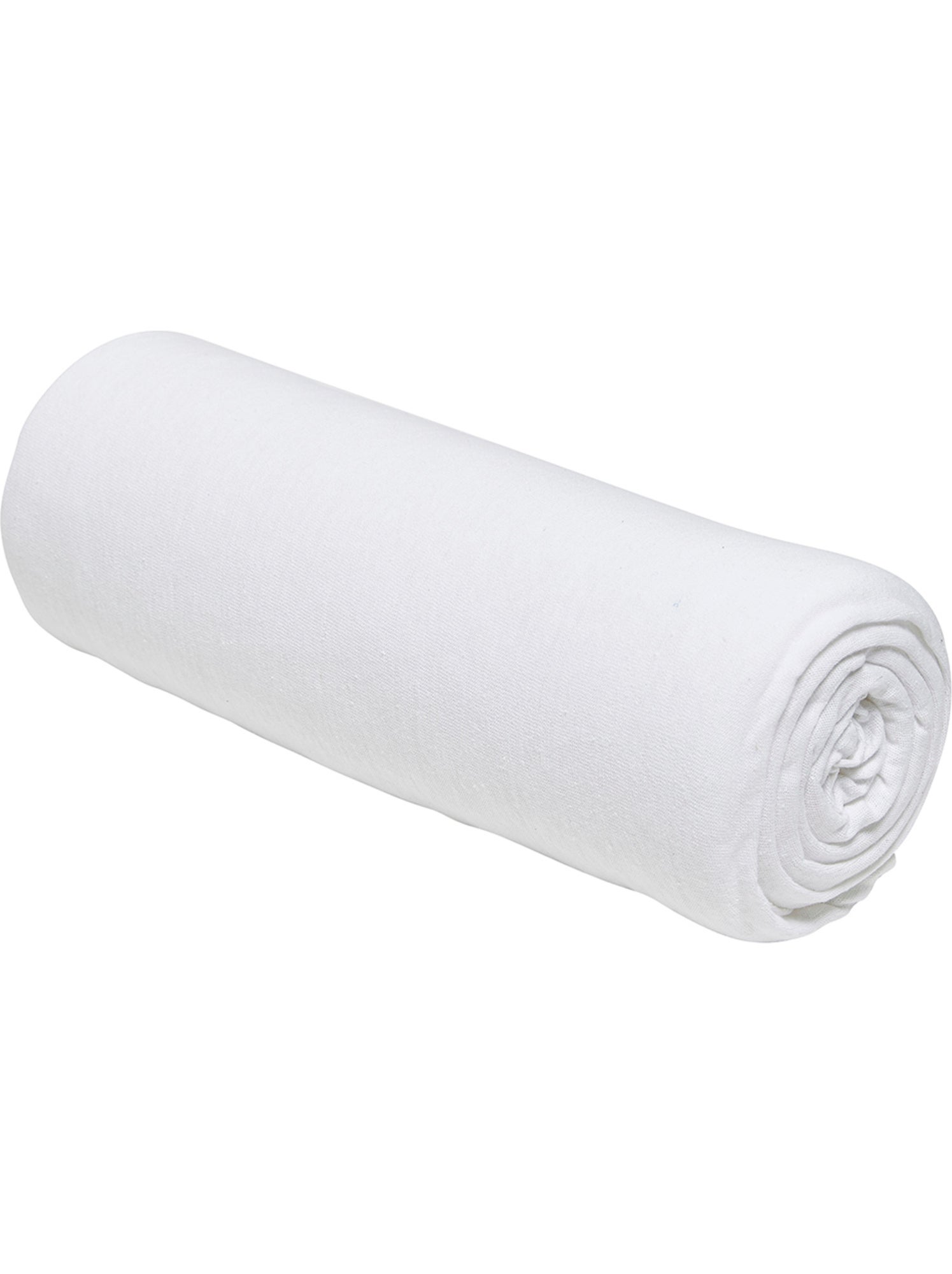 Drap housse Jersey 2 personnes uni ESSENTIAL - Blanc