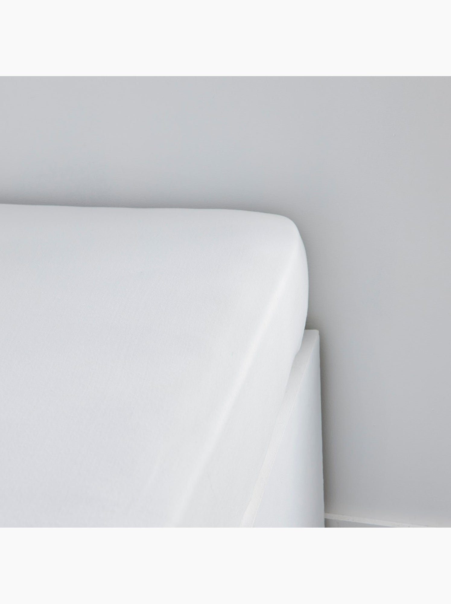 Drap housse Jersey 2 personnes uni ESSENTIAL - Blanc