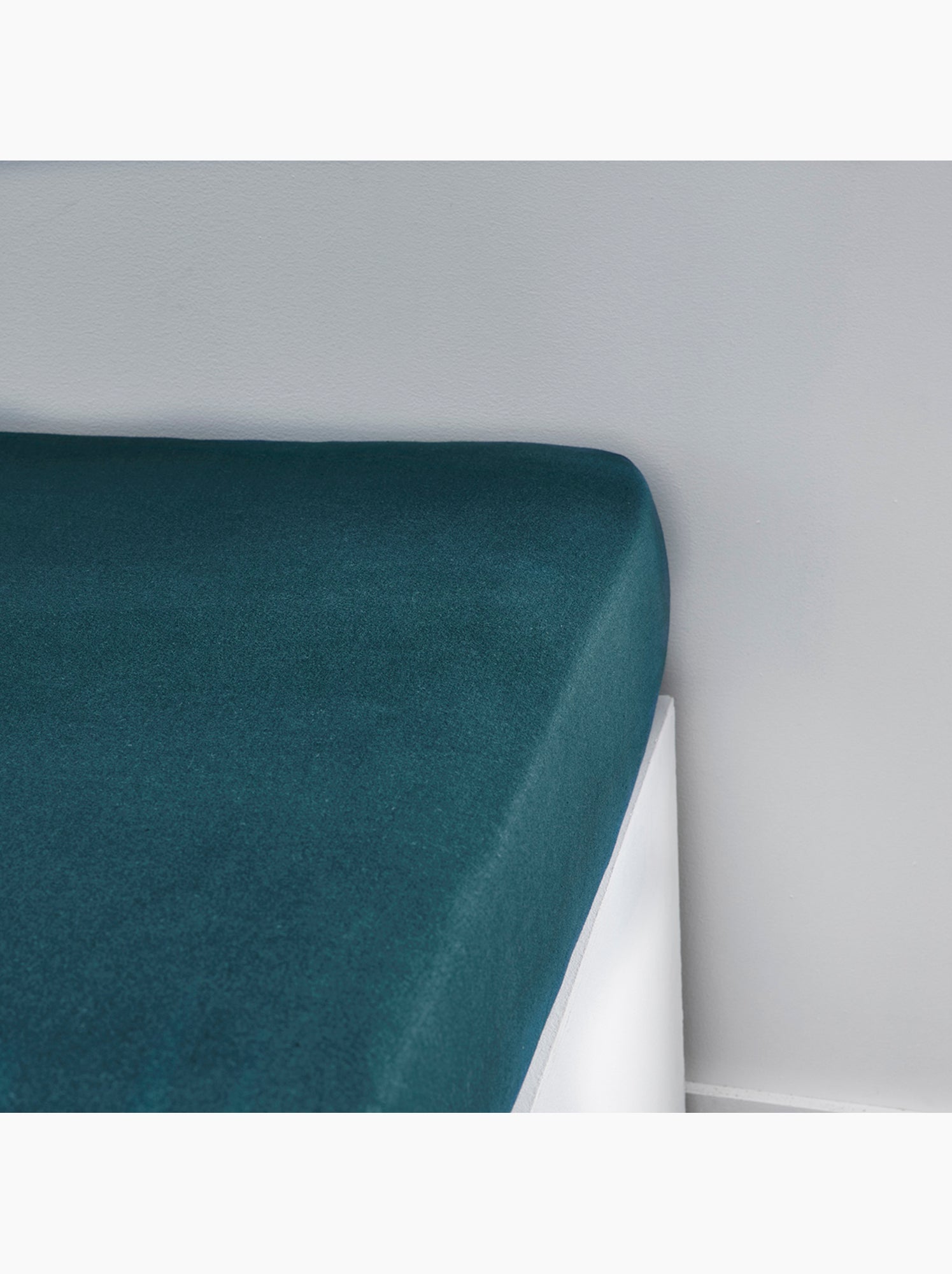 Drap housse Jersey 2 personnes uni ESSENTIAL - Bleu