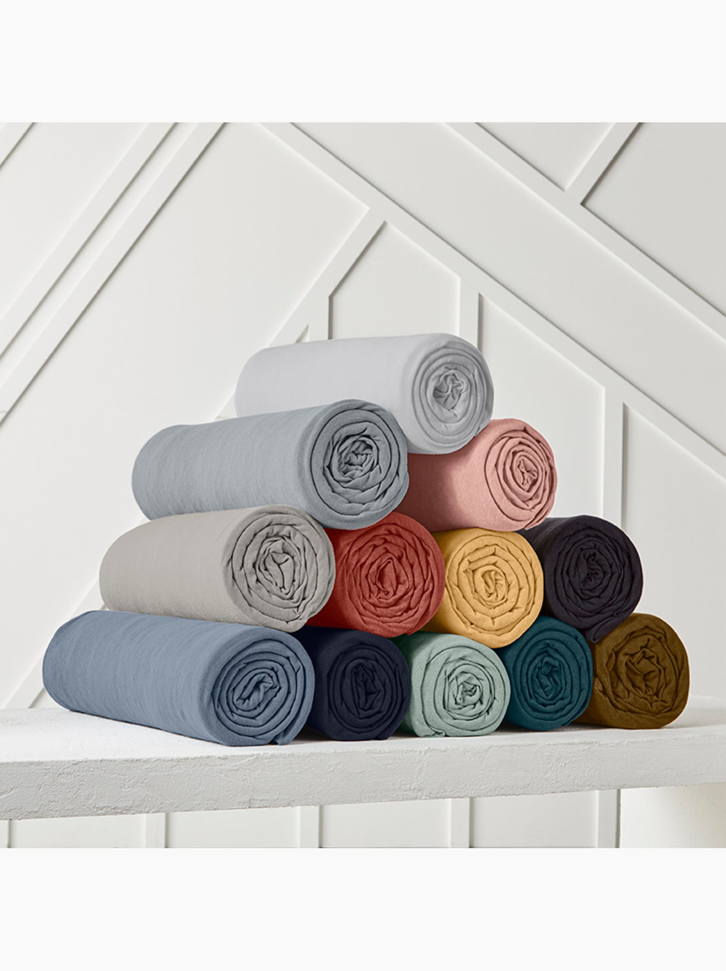 Drap housse Jersey 2 personnes uni ESSENTIAL - Bleu