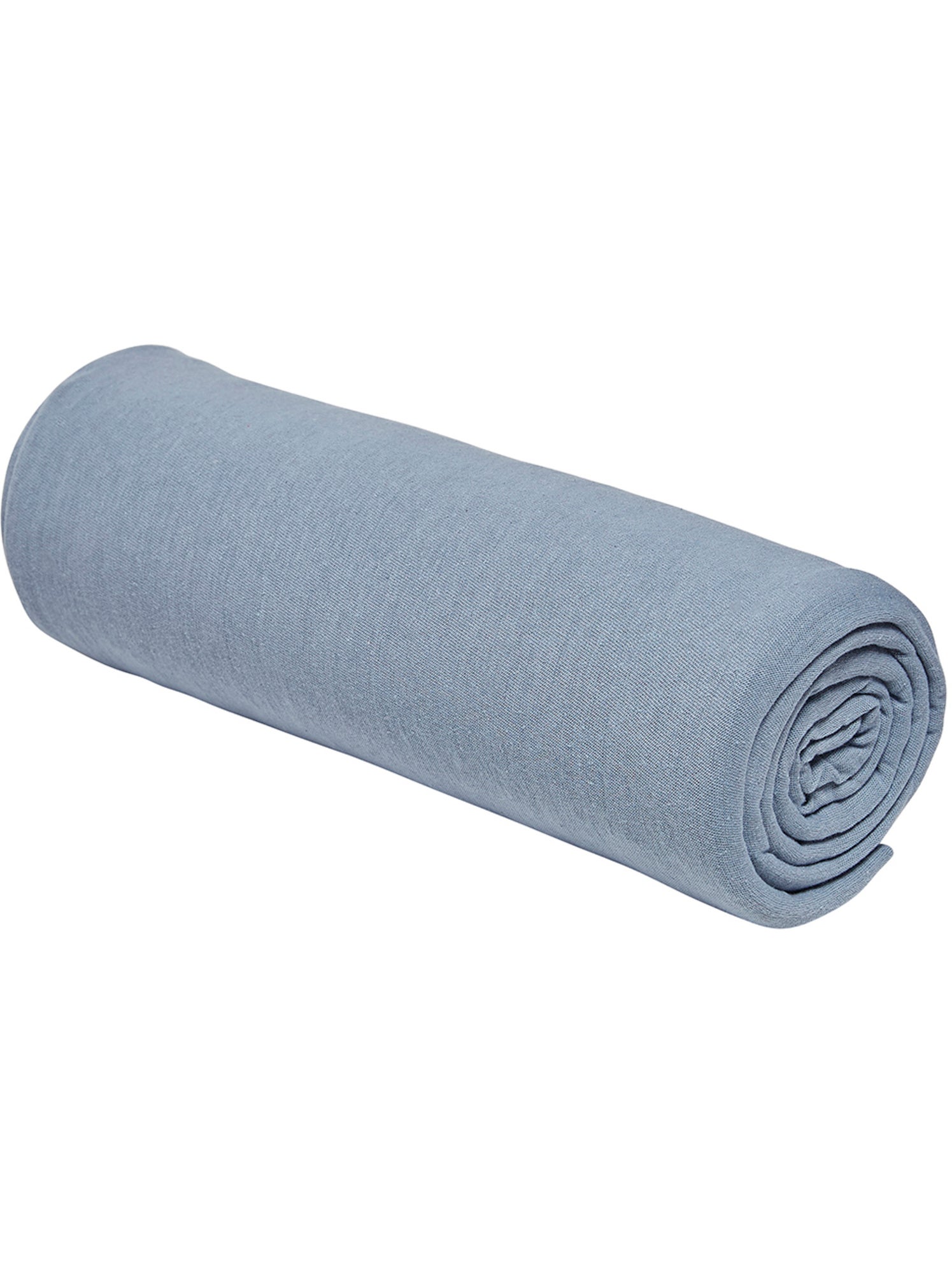 Drap housse Jersey 2 personnes uni ESSENTIAL - Bleu gris