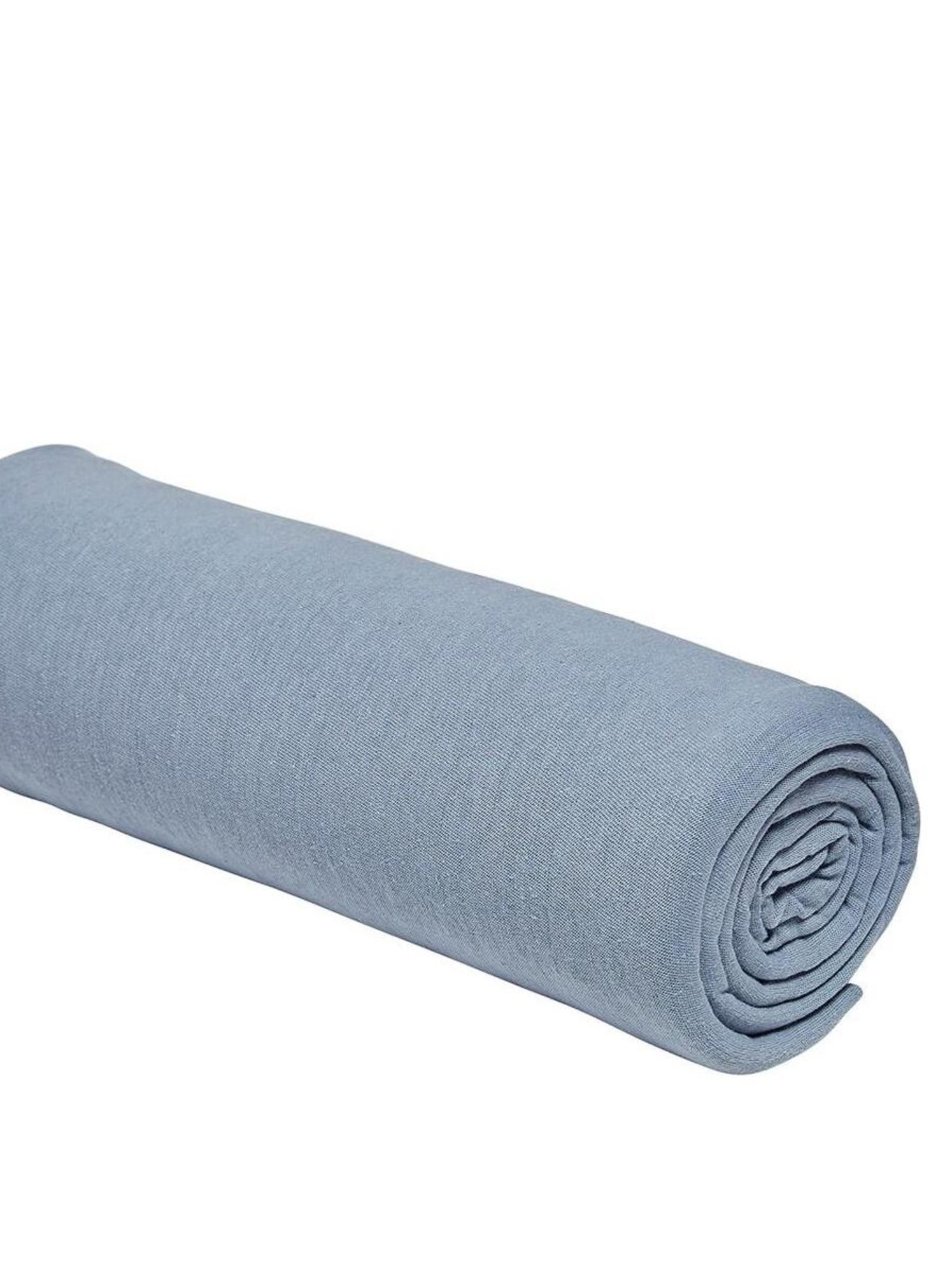 Drap housse Jersey 2 personnes uni ESSENTIAL - Bleu gris