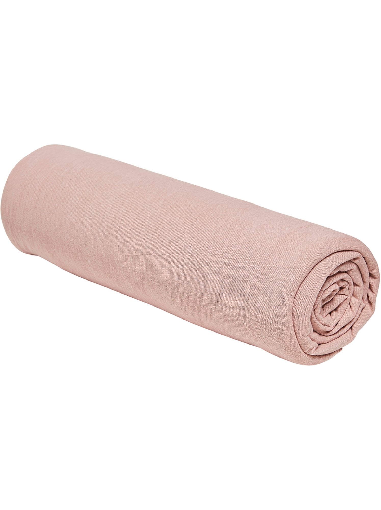 Drap housse Jersey 2 personnes uni ESSENTIAL - Rose