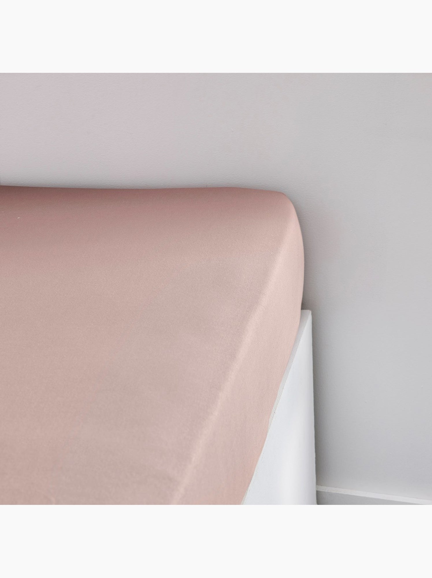 Drap housse Jersey 2 personnes uni ESSENTIAL - Rose