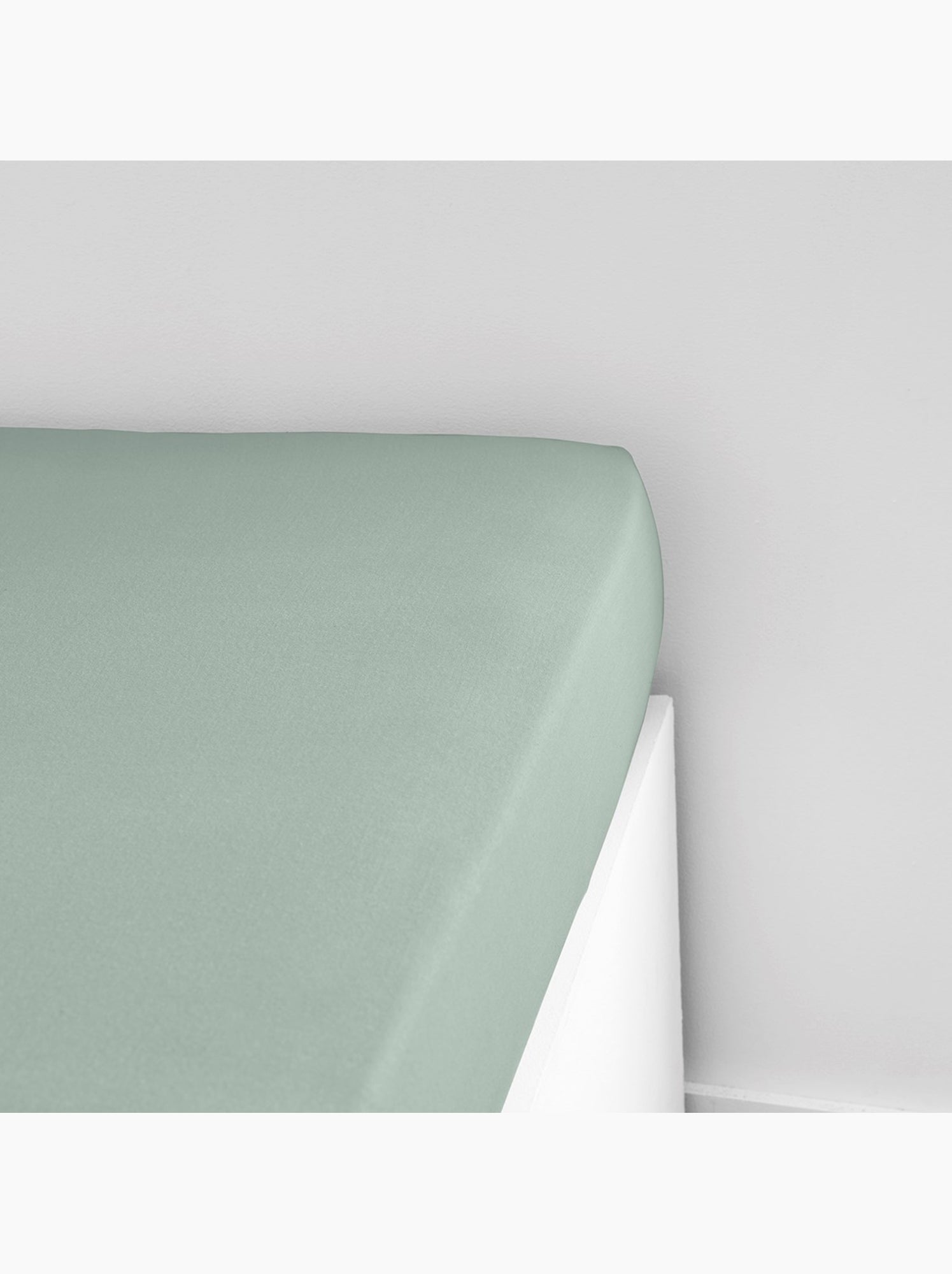Drap housse Jersey 2 personnes uni ESSENTIAL - Vert