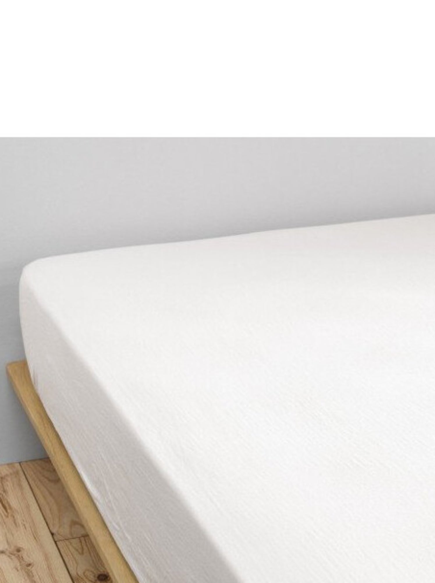 Drap housse - L'effet papillon - 100% gaze de coton 125 gr/m² - Blanc Perlé