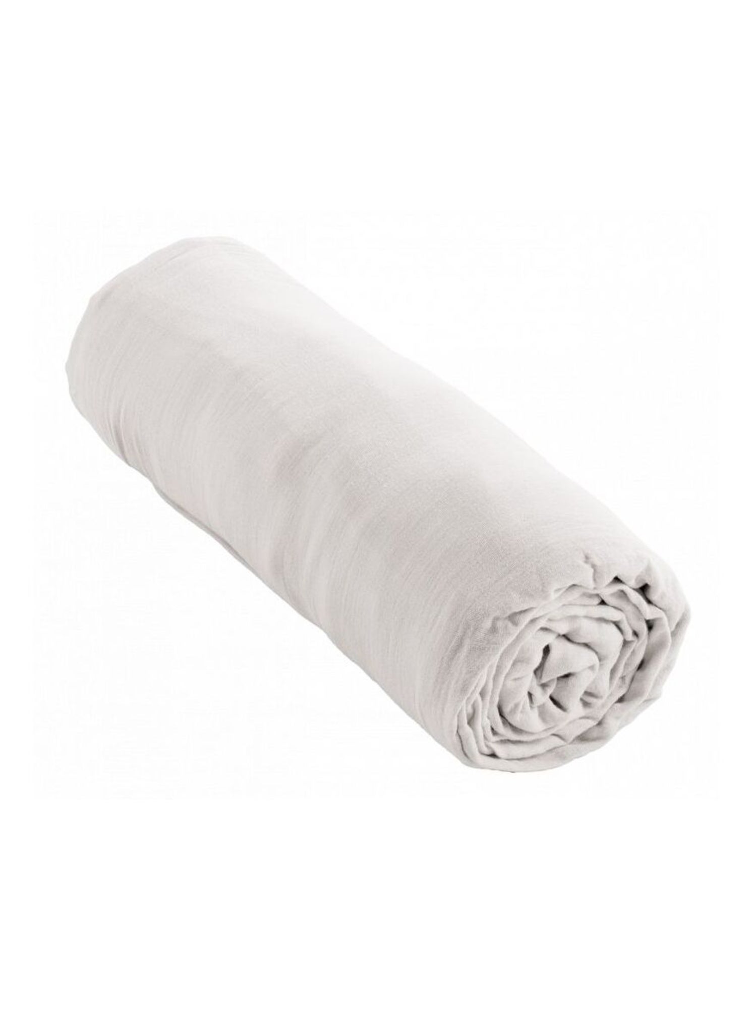 Drap housse - L'effet papillon - 100% gaze de coton 125 gr/m² - Blanc Perlé