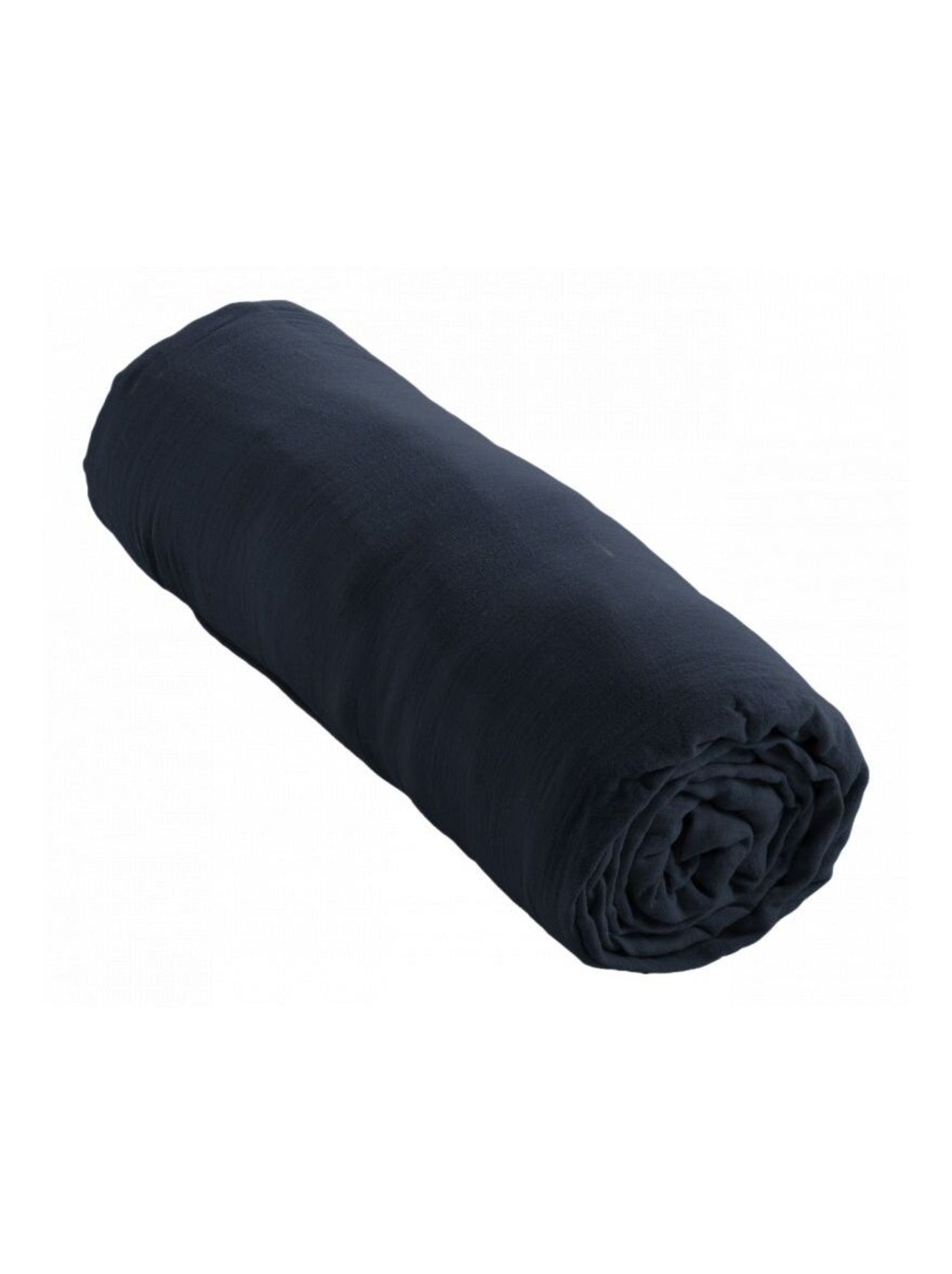 Drap housse - L'effet papillon - 100% gaze de coton 125 gr/m² - Bleu nuit
